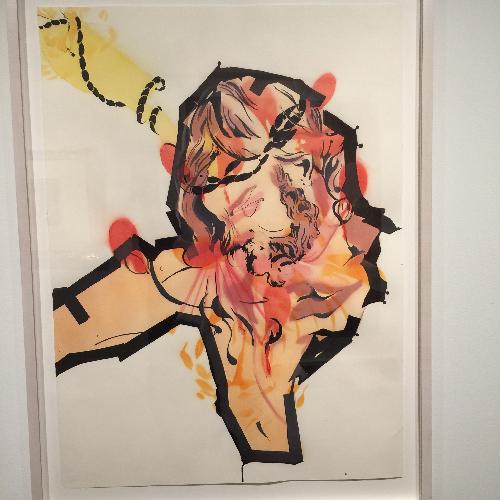 Used Bonnie Collura - Tranquility Original Painting In White Fram for sale on AptDeco