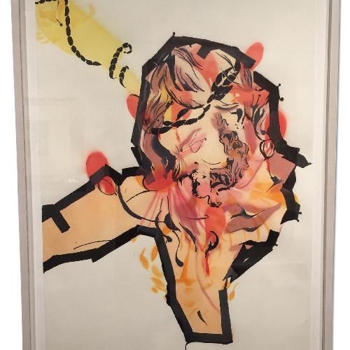 Used Bonnie Collura - Tranquility Original Painting In White Fram for sale on AptDeco