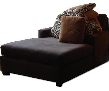 Raymour & Flanigan Dark Brown Chaise Lounge