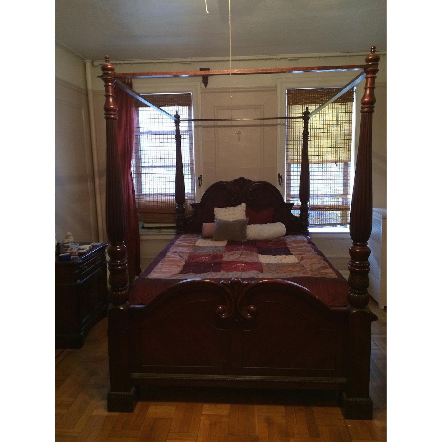 Macy's Vintage Mahogany Canopy Bedroom Set - image-1