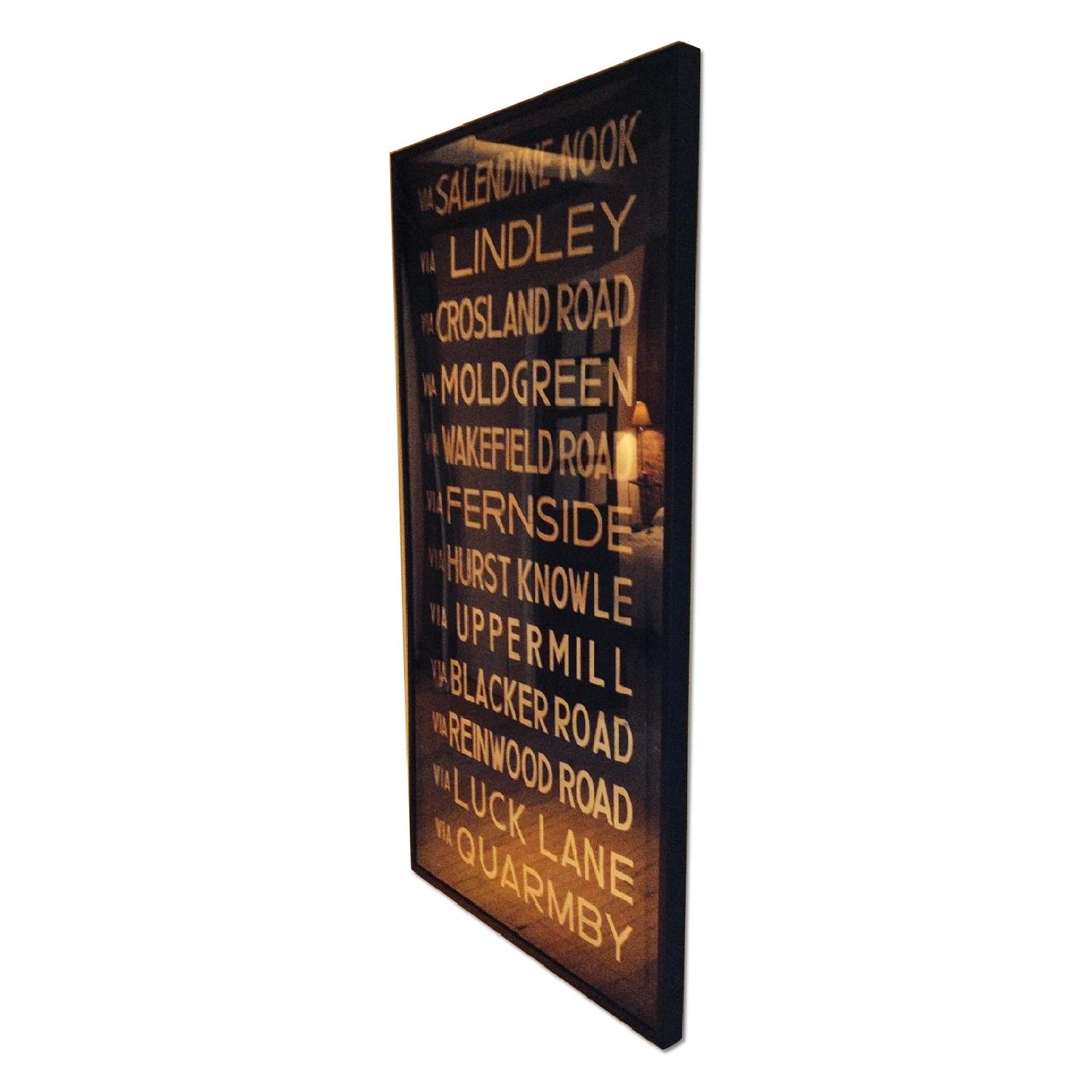 Vintage Large Frame UK Trolley Sign - image-2