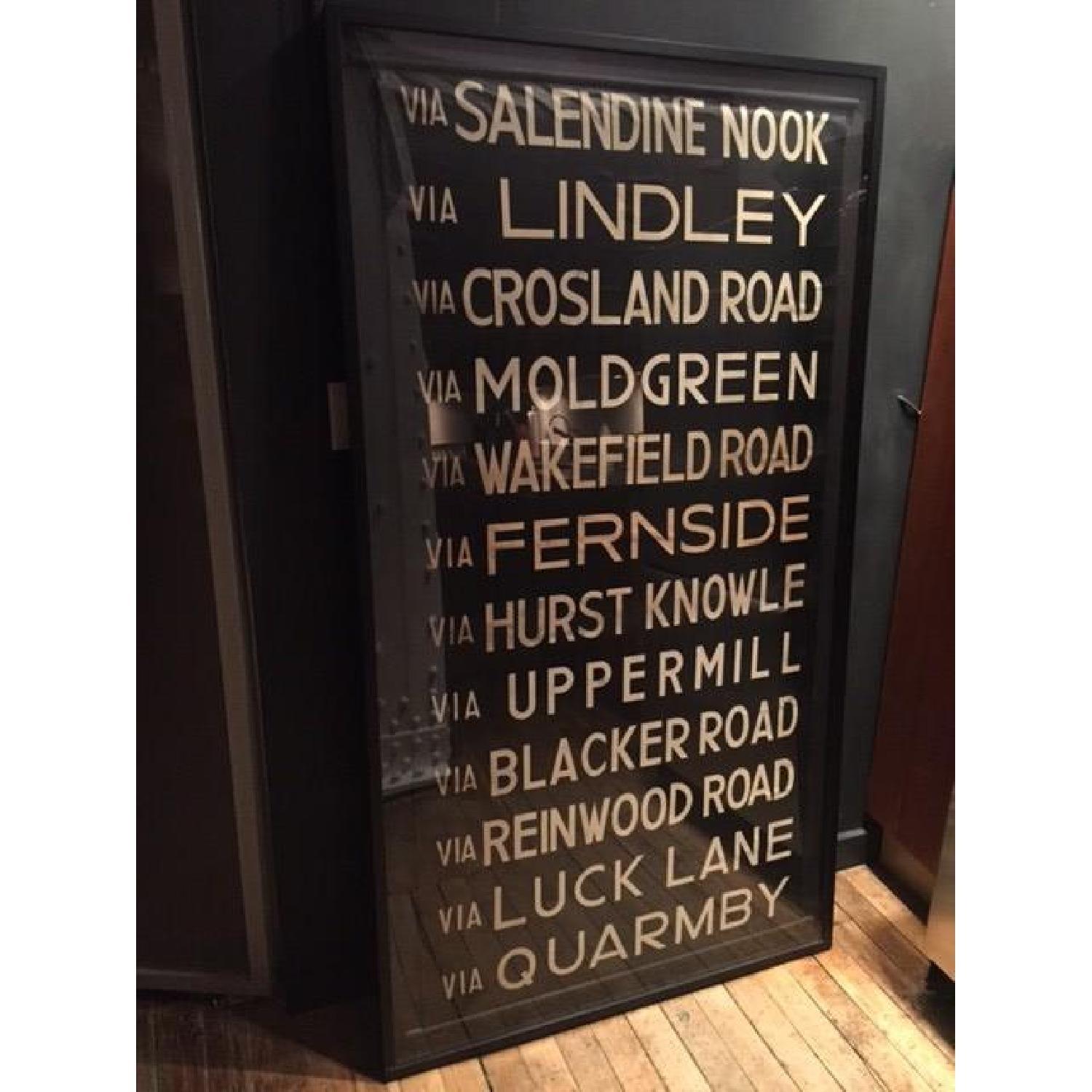 Vintage Large Frame UK Trolley Sign - image-3