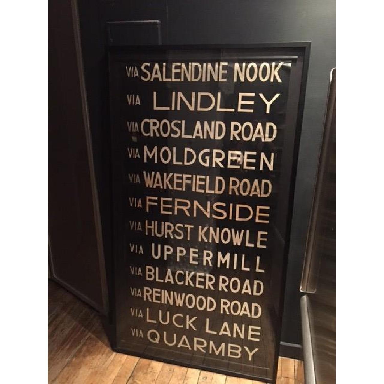 Vintage Large Frame UK Trolley Sign - image-4