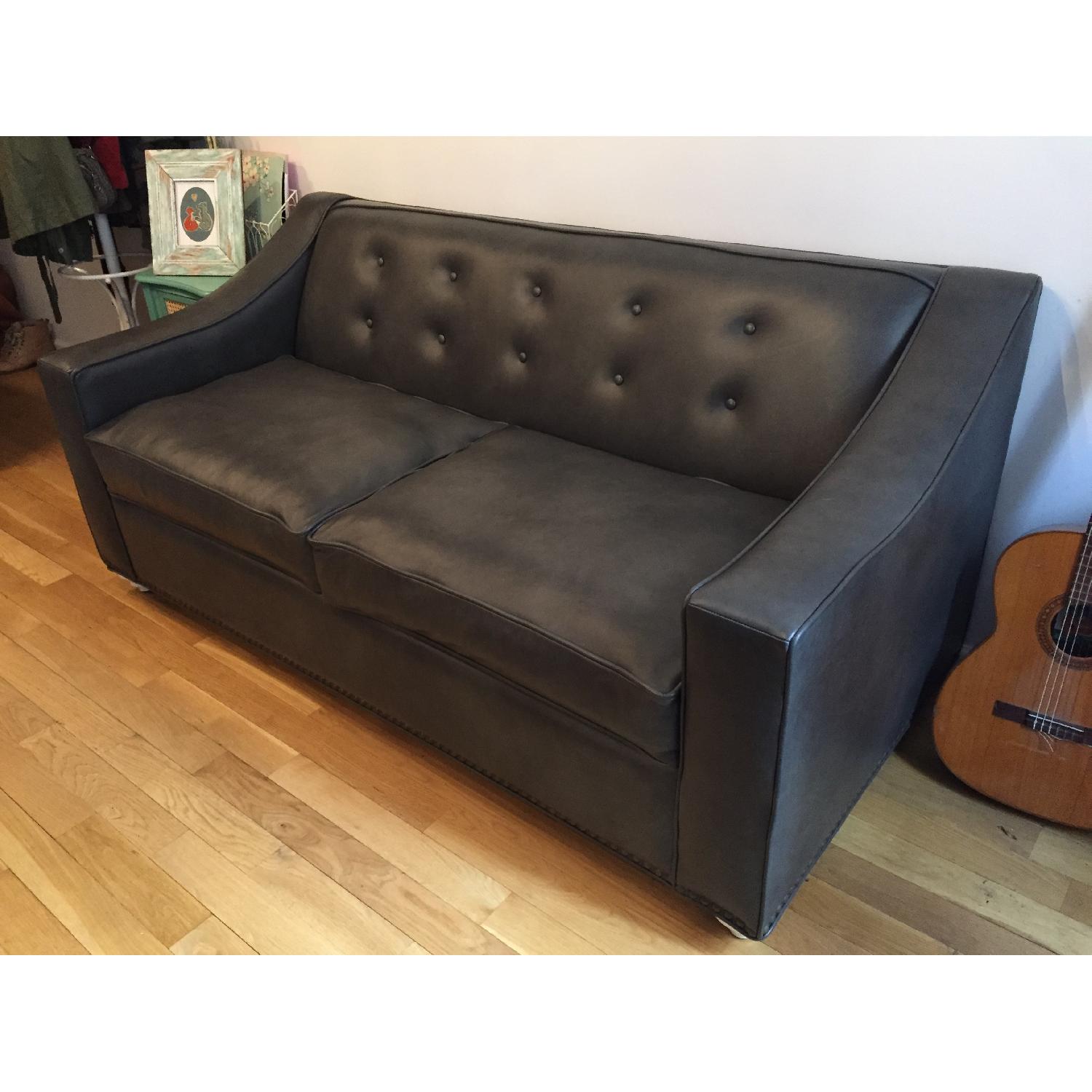 SofaCo Matte Leather Sleeper - image-2