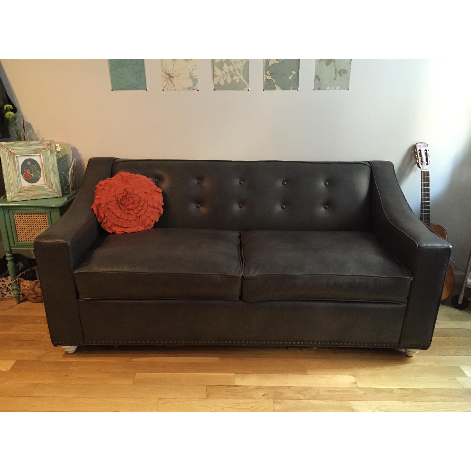 SofaCo Matte Leather Sleeper - image-6