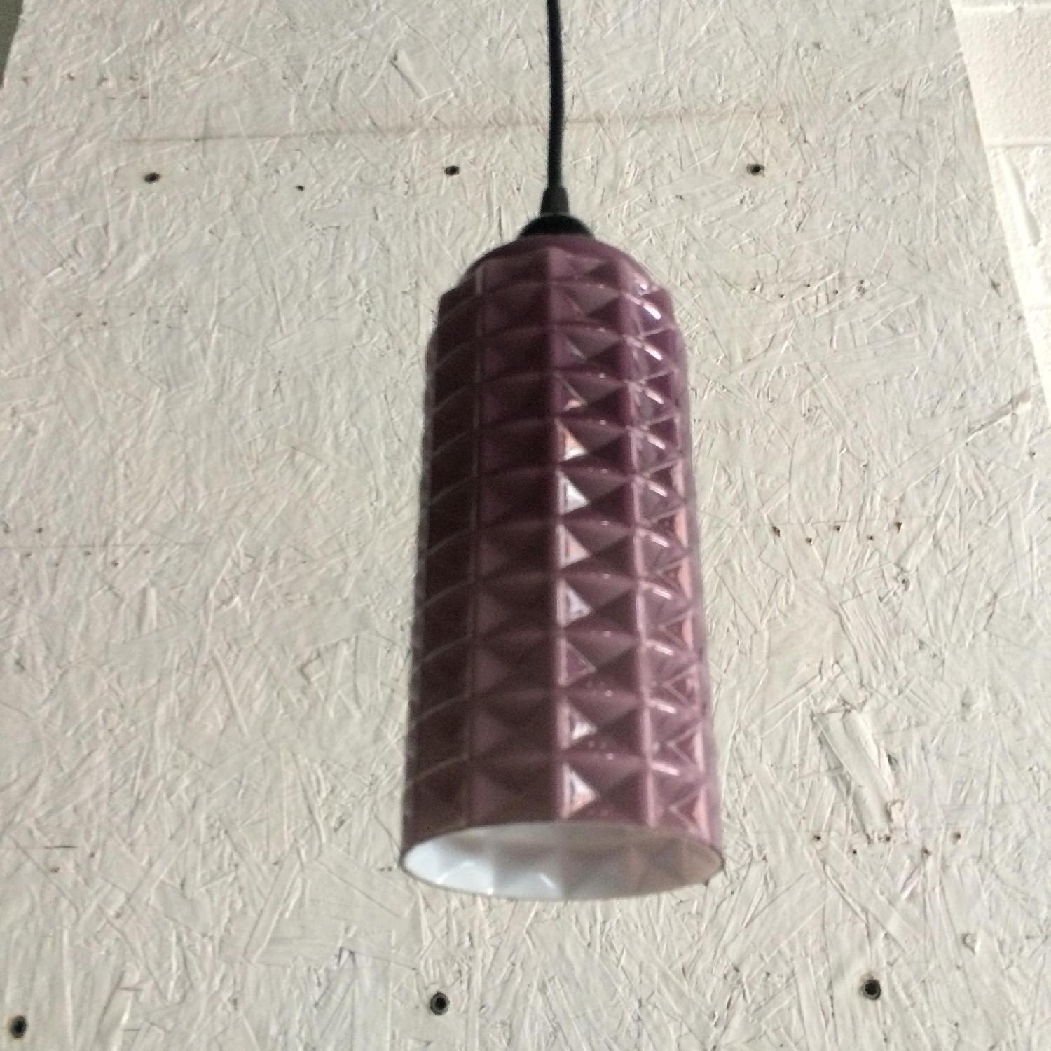 Purple Waffle Pendants - Set of 2 - image-3