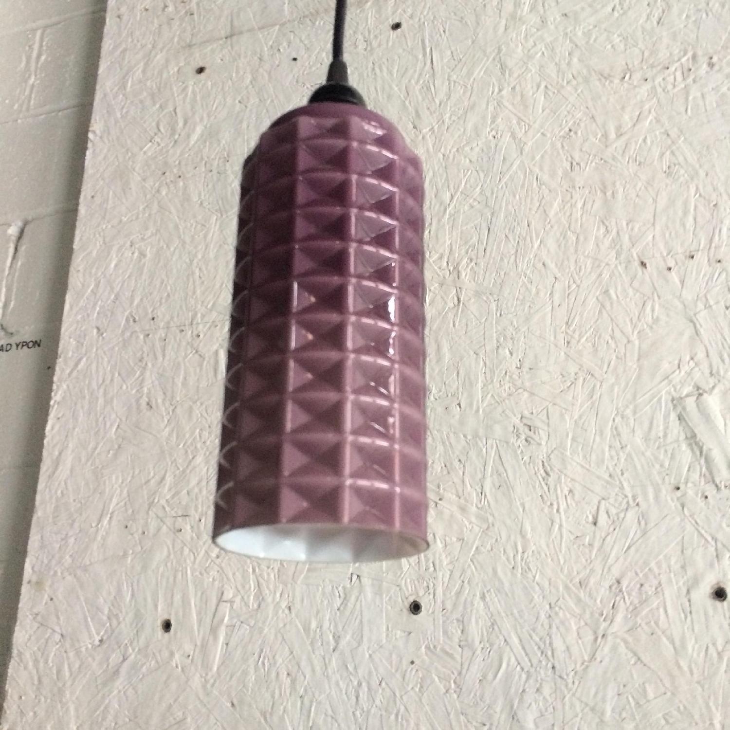 Purple Waffle Pendants - Set of 2 - image-4