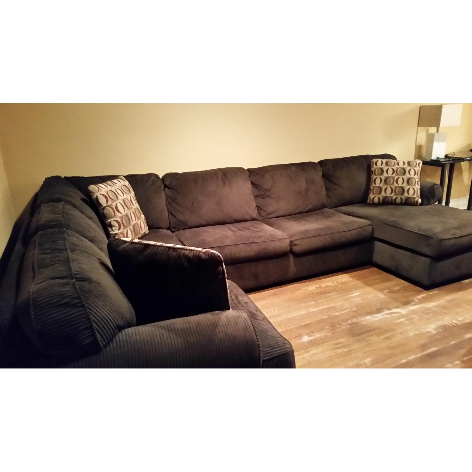 Ashley's Brown Chenille Sectional - image-2