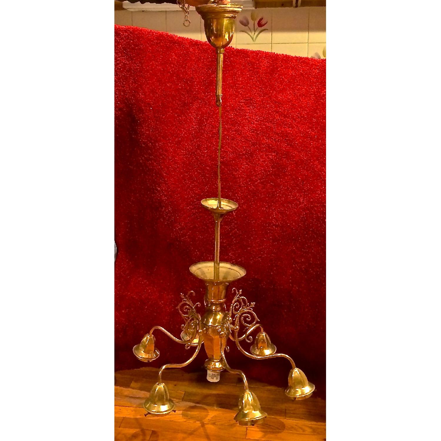 Minka Vintage BrownstoneReady Brass Ornate Chandelier AptDeco