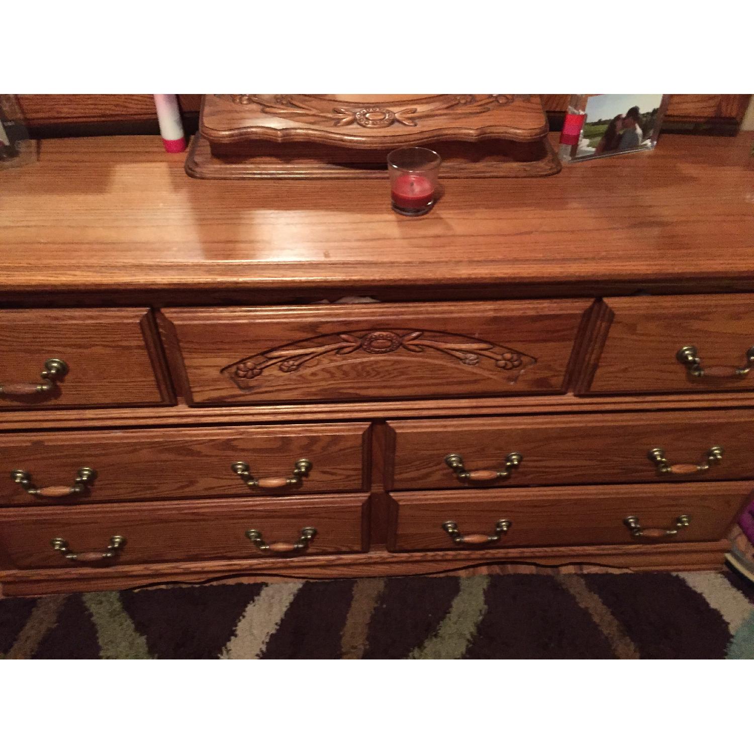 Solid Oak 3 Piece Bedroom Set - image-5