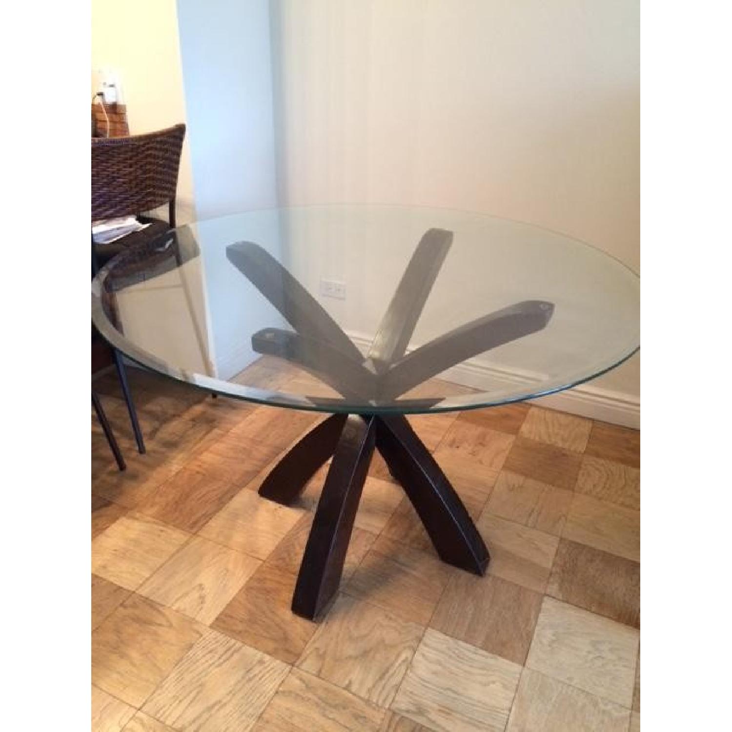 Modern Glass Round Table - image-1