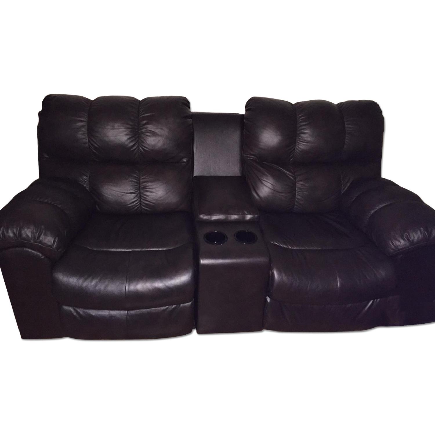 Reclining Loveseat with Console - image-3