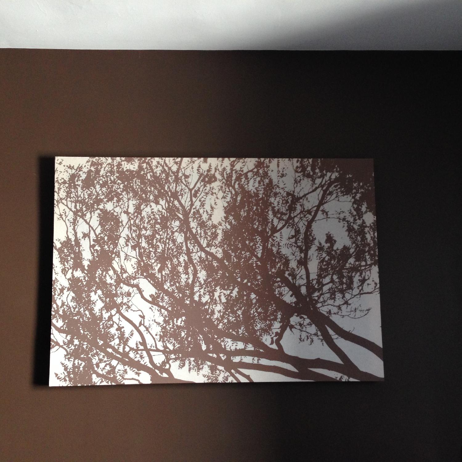 Marimekko Tuuli Fabric Wall Art in Brown and White - image-3