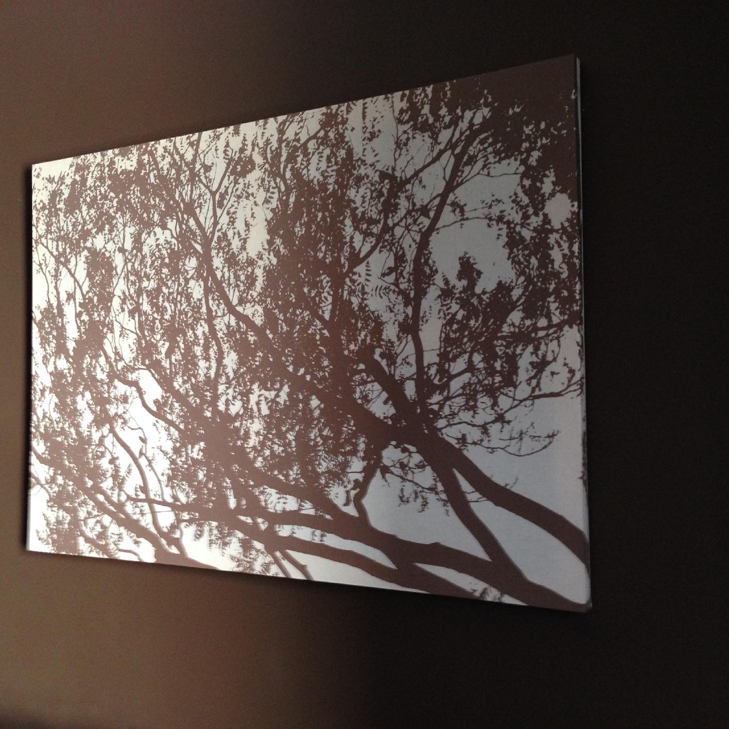 Marimekko Tuuli Fabric Wall Art in Brown and White - image-4