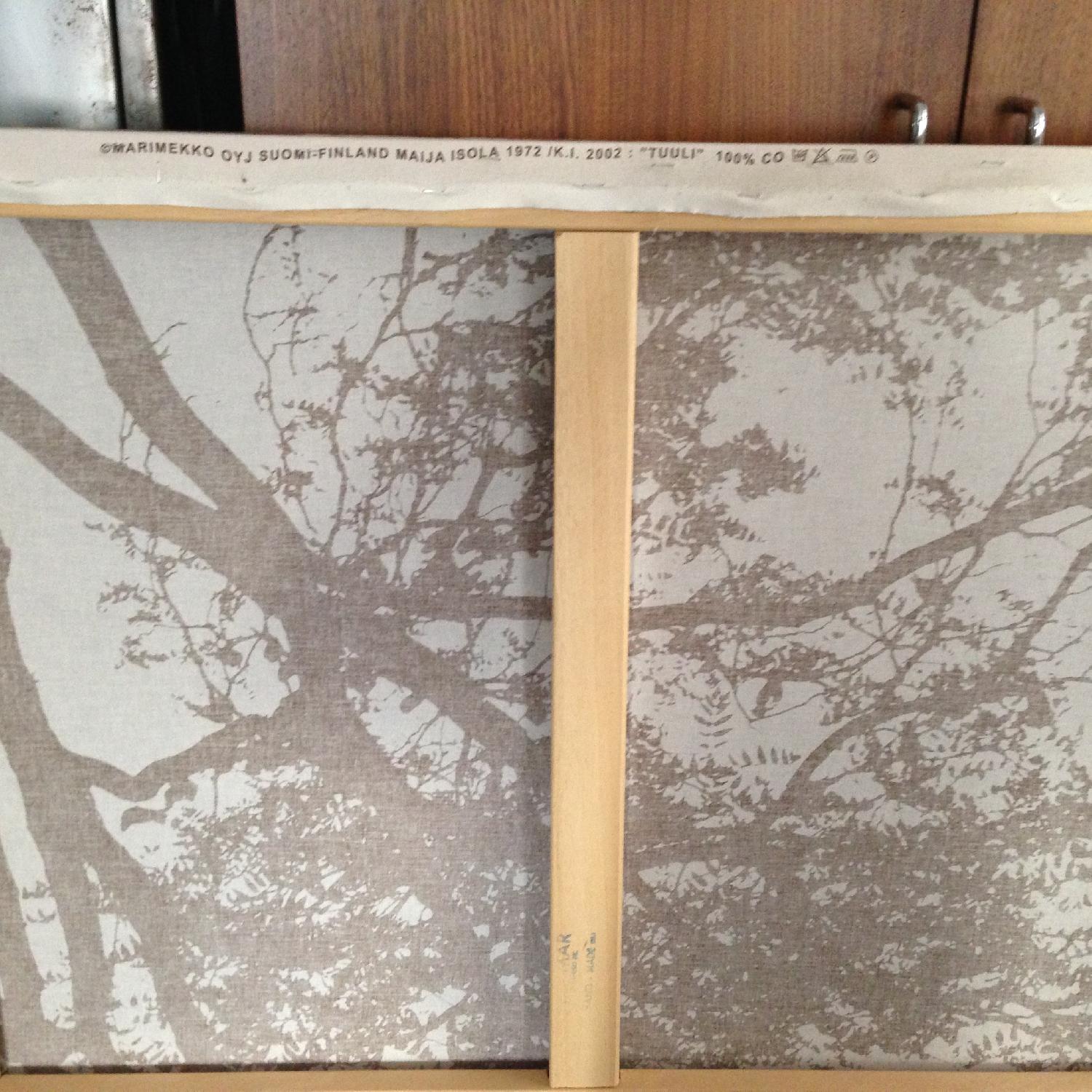 Marimekko Tuuli Fabric Wall Art in Brown and White - image-5