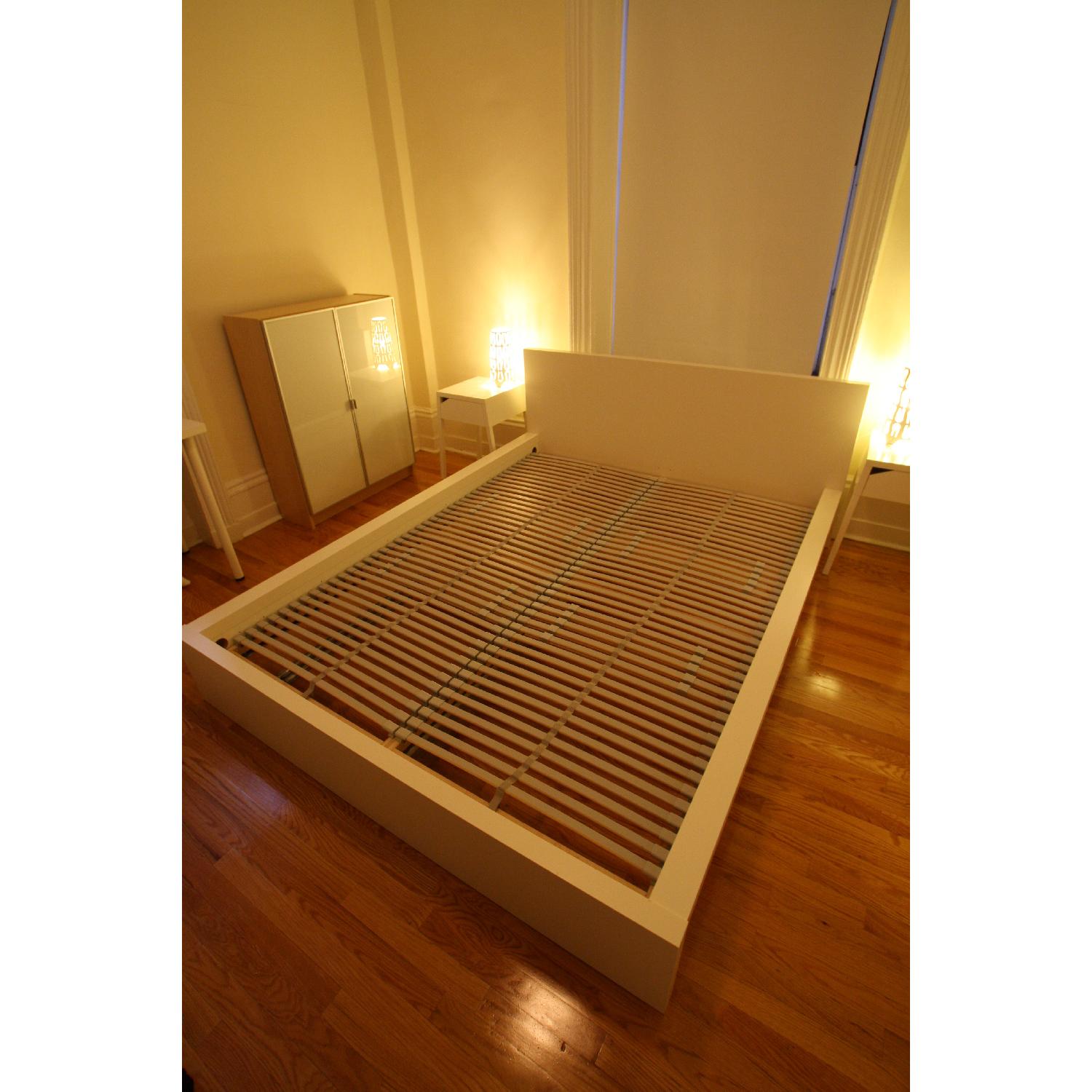 Ikea Malm White Queen Size Bed - image-1