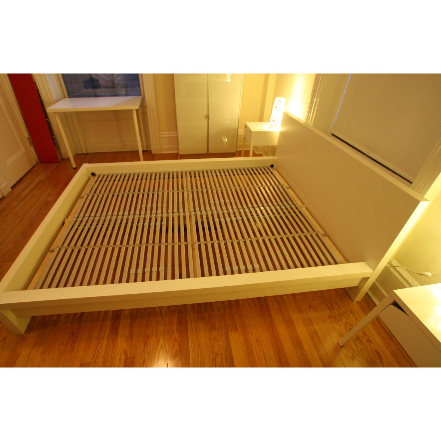 Ikea Malm White Queen Size Bed - image-2