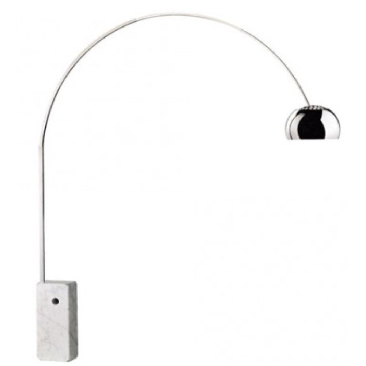 Arco Chrome Floor Lamp - image-0