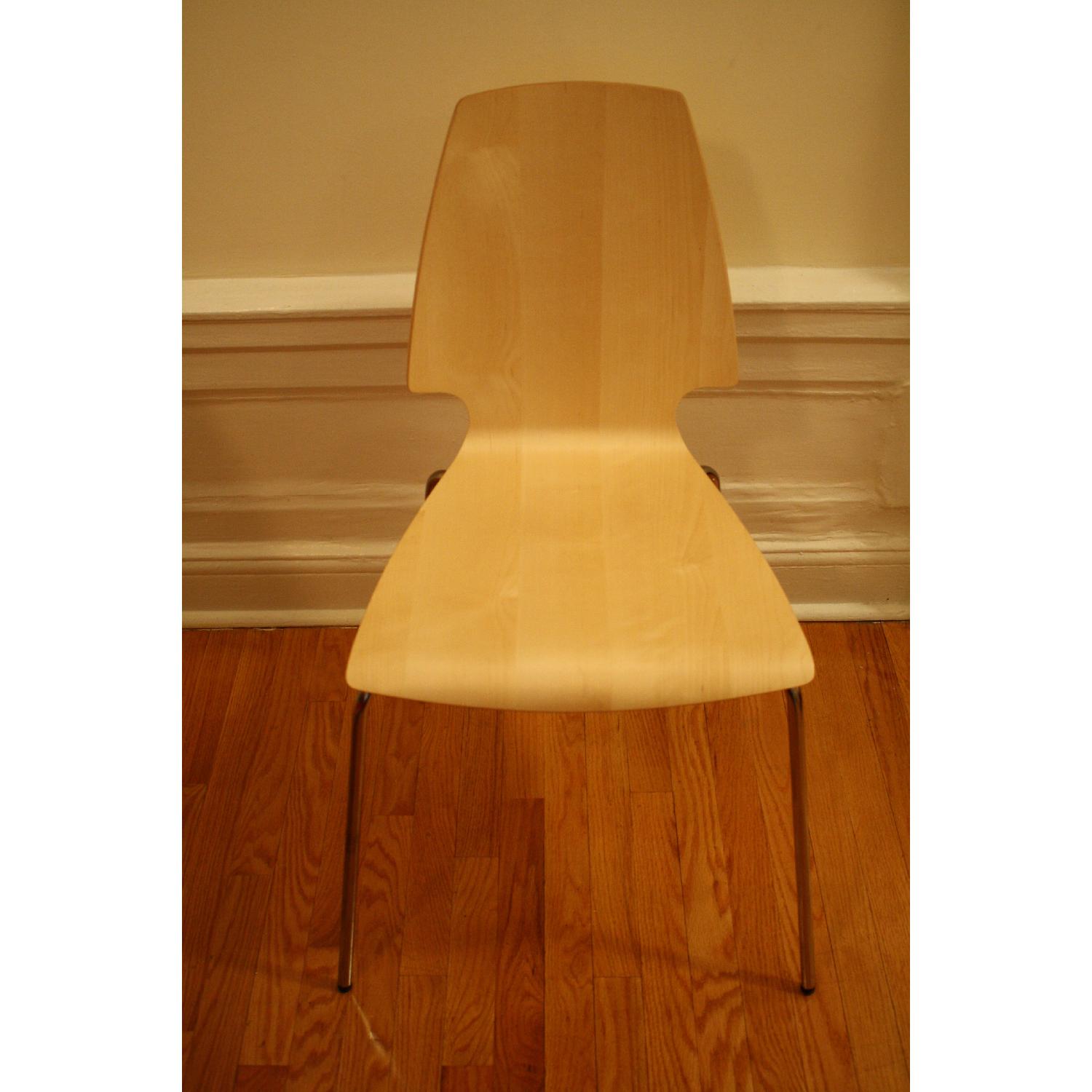 Ikea Birch Veneer Chairs - Set of 4 - AptDeco