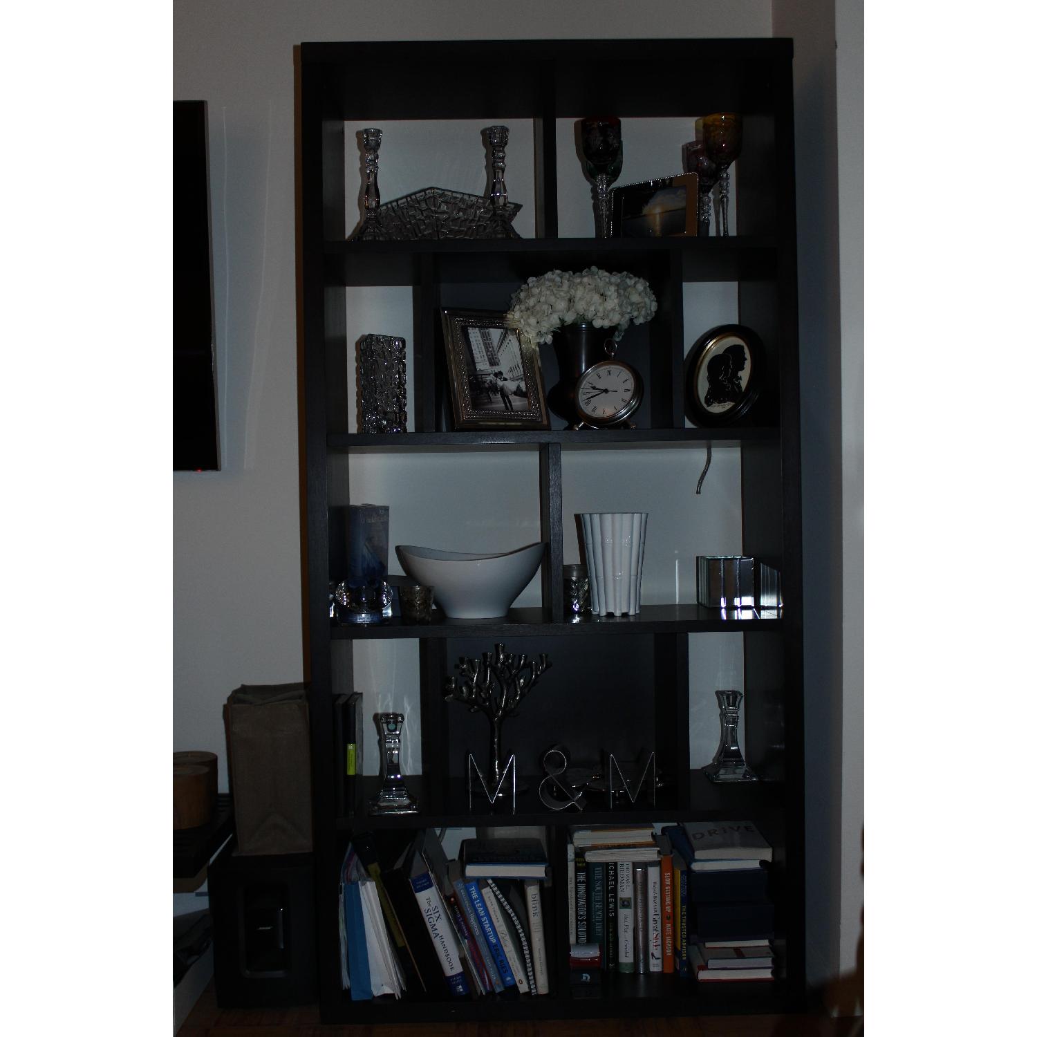West Elm Espresso Wood Book Shelf - image-1