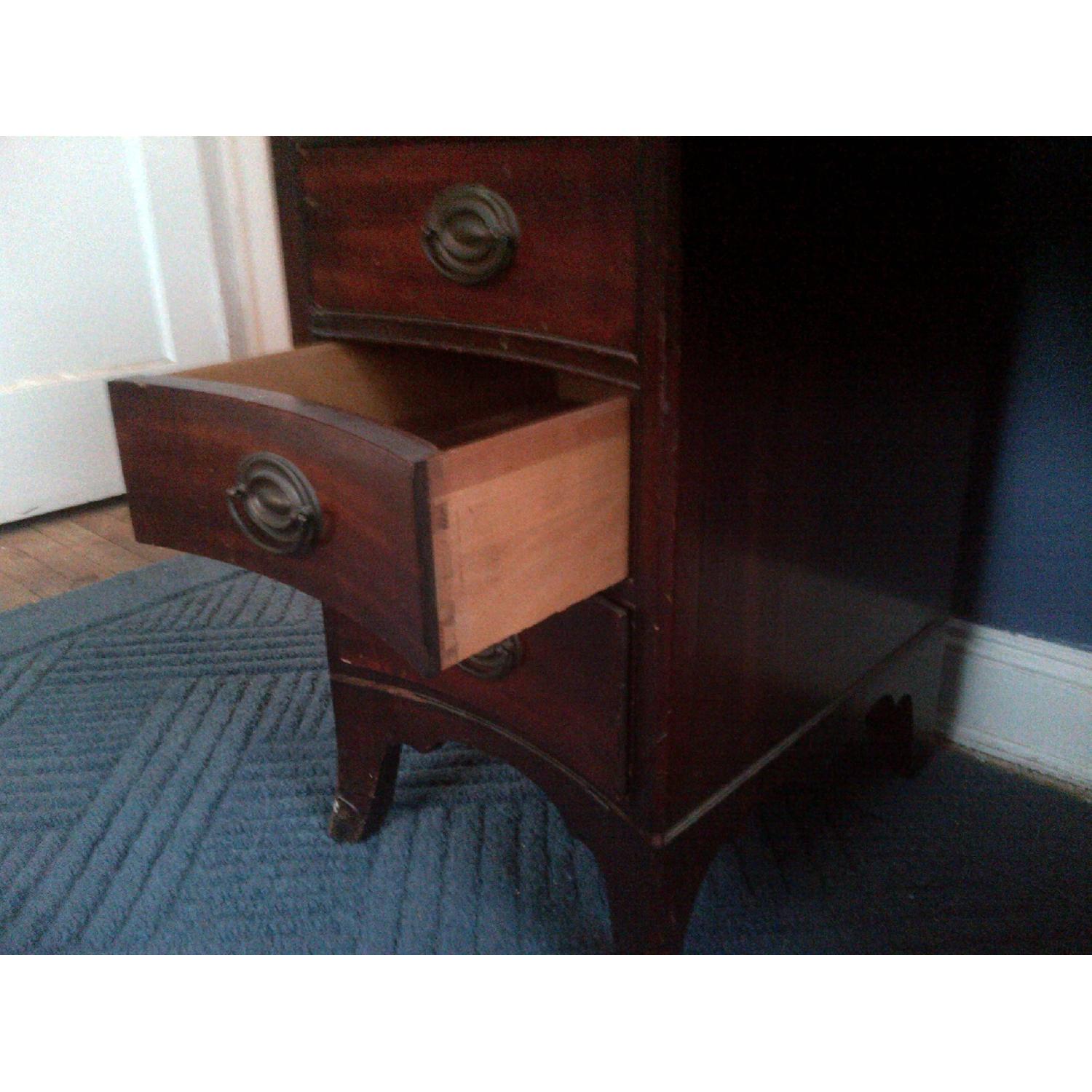 Vintage Wood 9-Drawer Desk - image-6