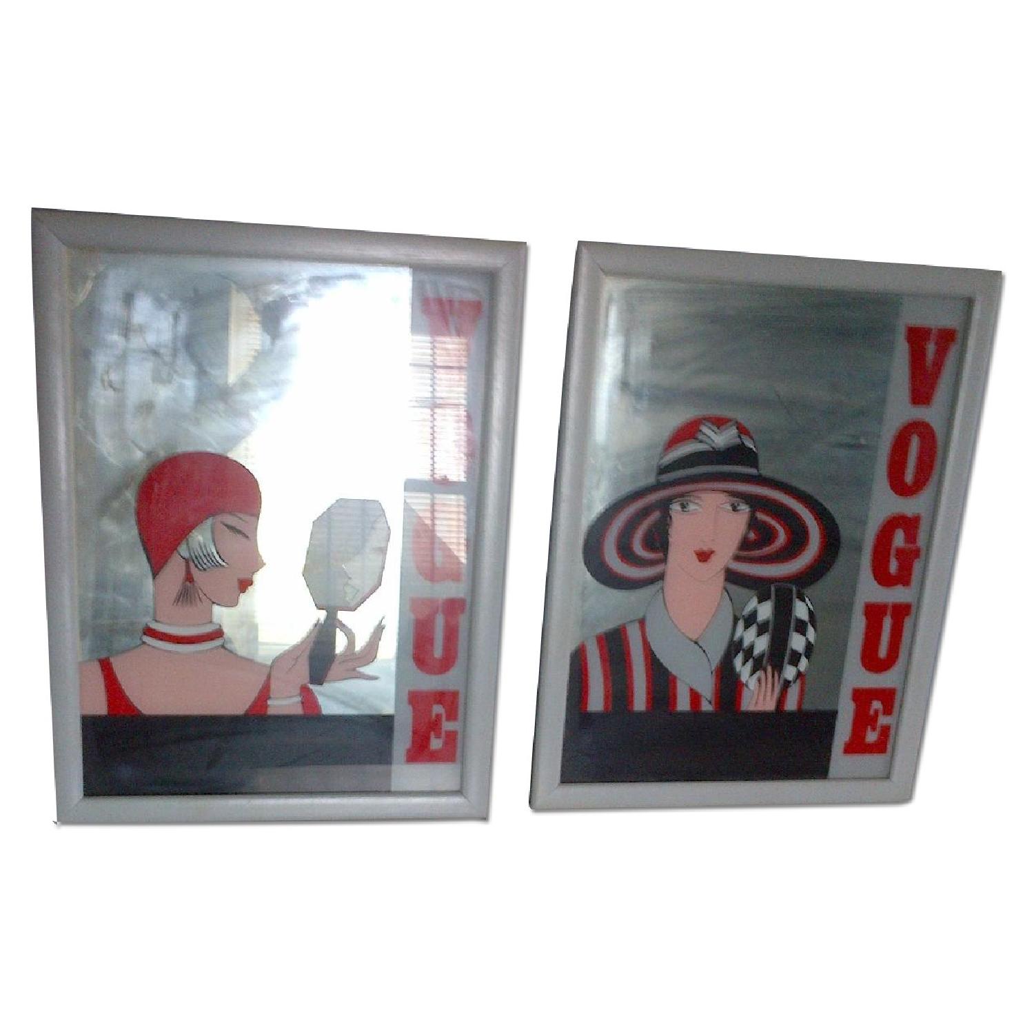 Mirrored Wall Art - Pair - image-0