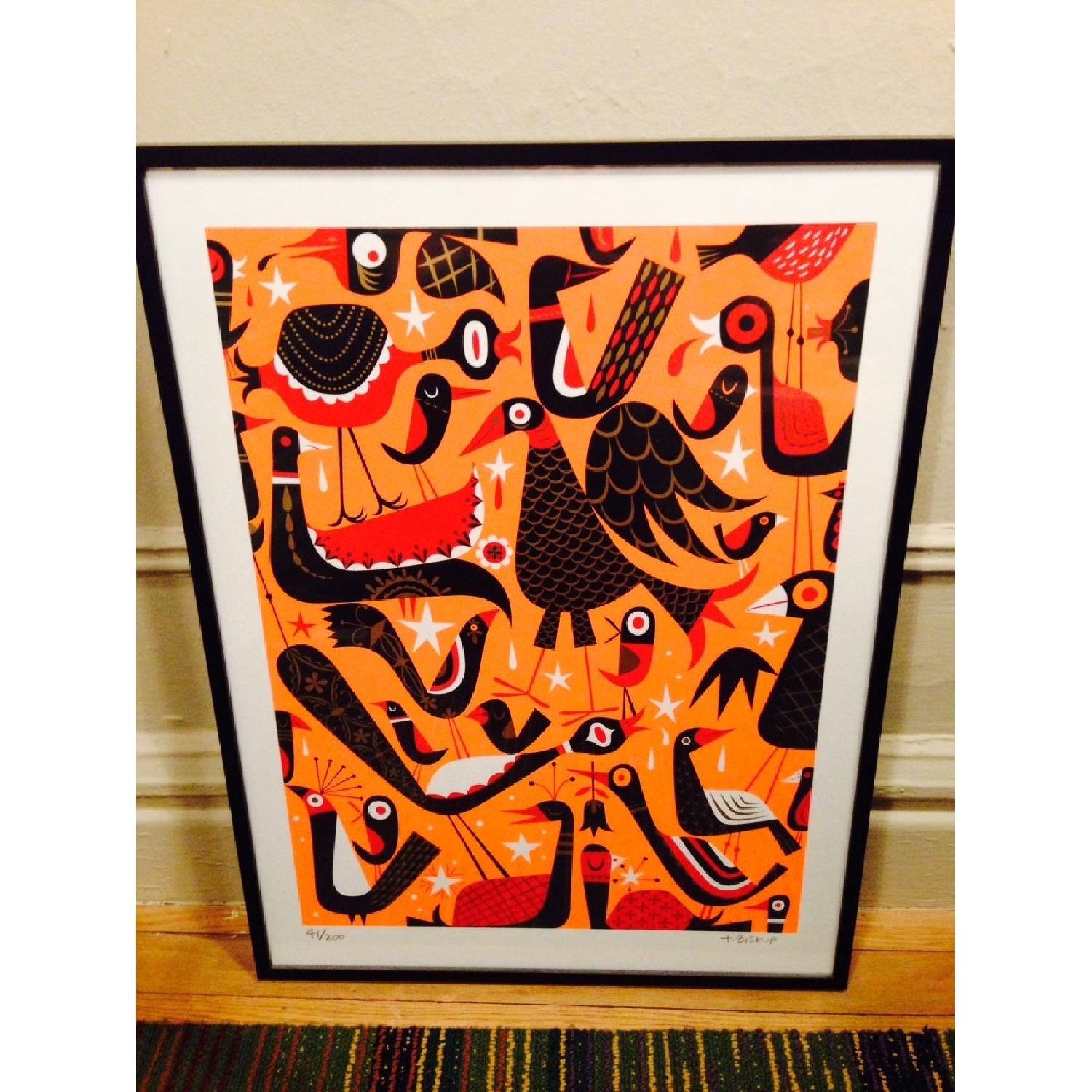 Tim Biskup Bird Virus 41/100 Framed Print Lowbrow Art - image-2