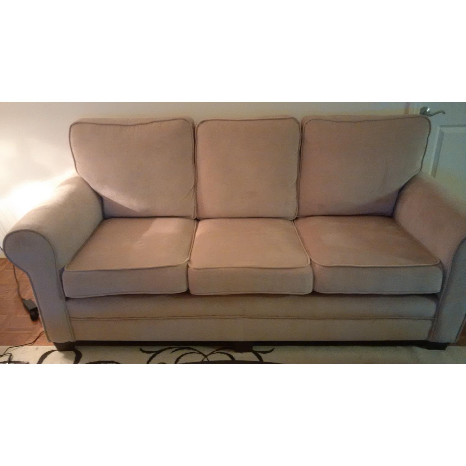 Bob's Furniture 3 Seater Sofa + Chair w/ Ottoman & Coffee Table AptDeco