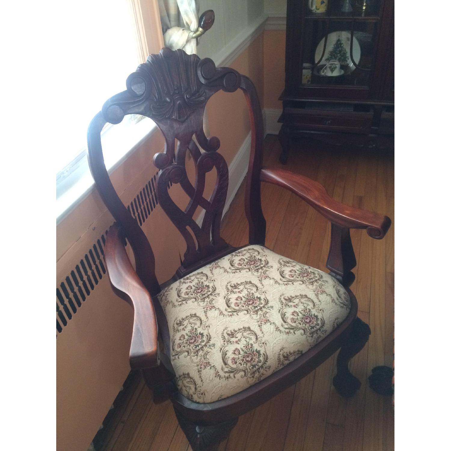 Italian Extendable Dining Table w/ 8 Chairs + Sideboard + China Cabinet - image-2