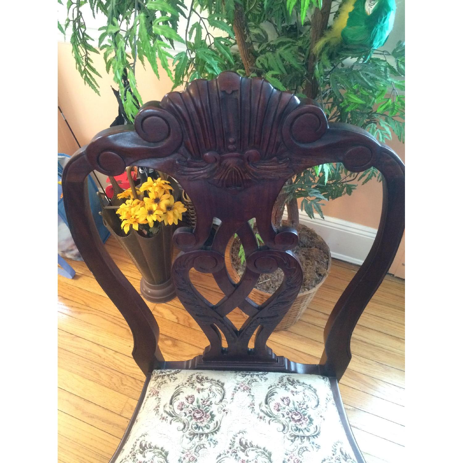 Italian Extendable Dining Table w/ 8 Chairs + Sideboard + China Cabinet - image-4