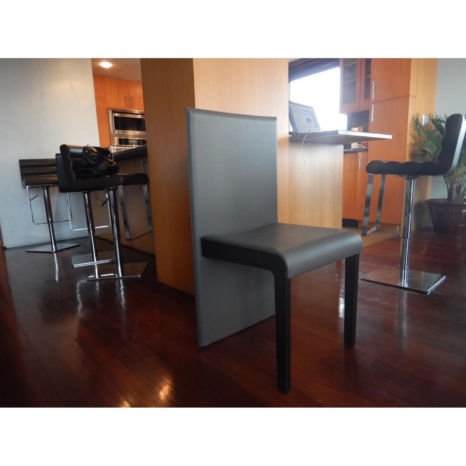 Poltrona Frau Leather Dining Chairs - Set of 8 - image-1