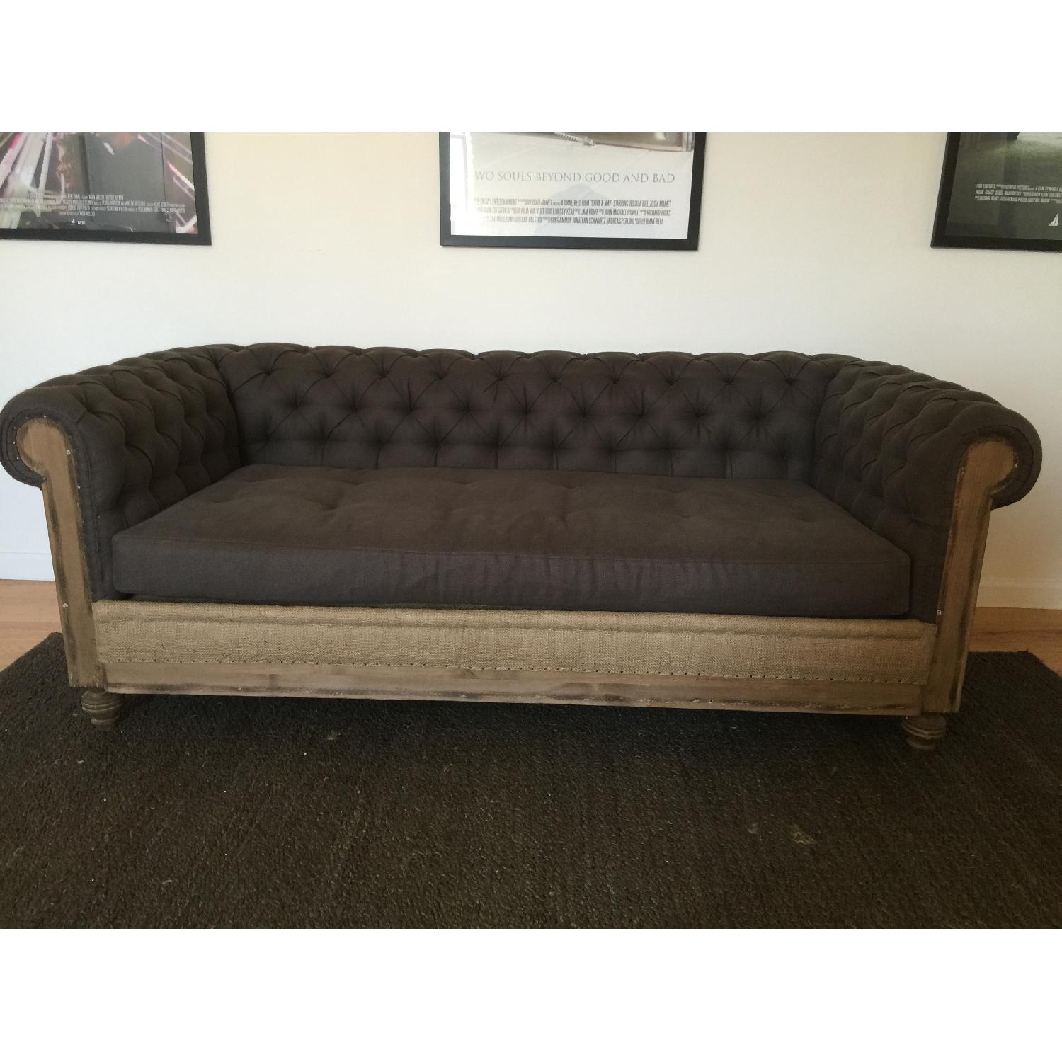 Restoration Hardware Chesterfield Upholstered Sofa AptDeco