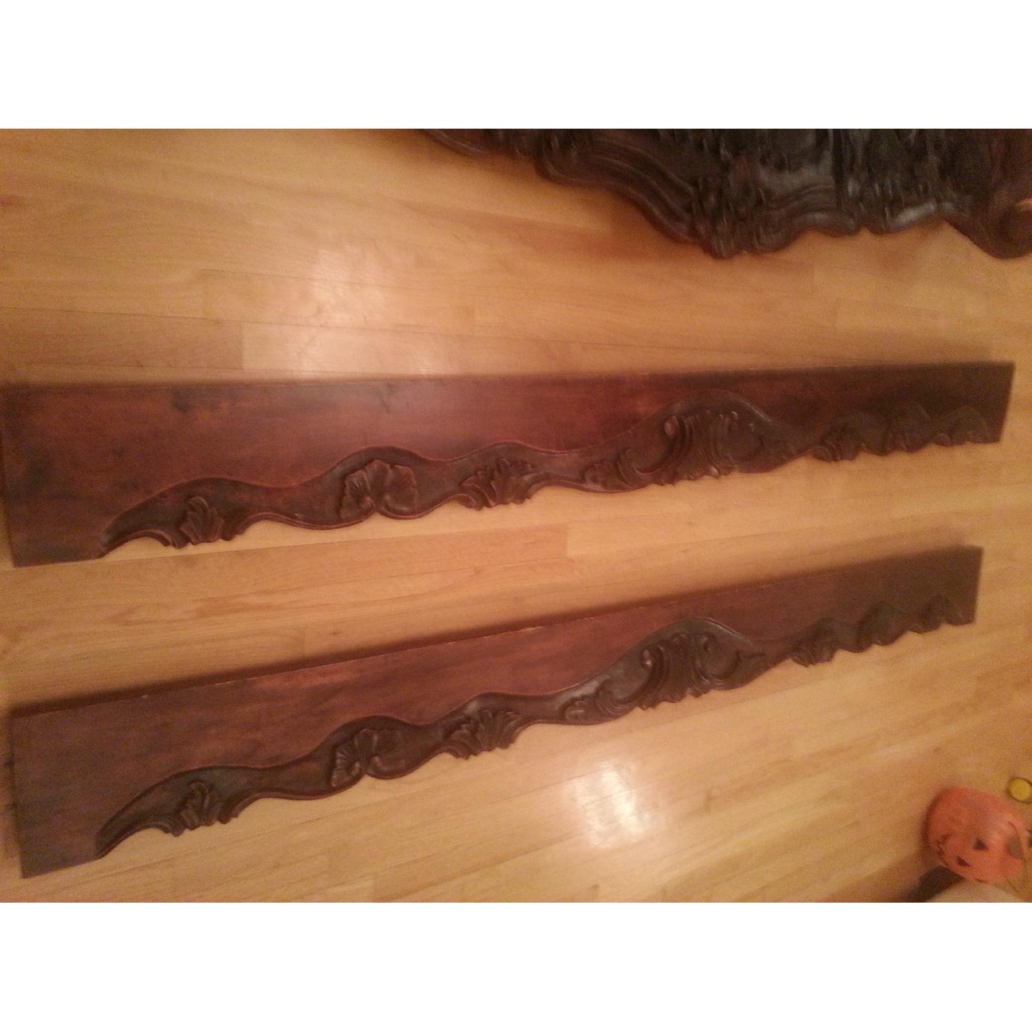 Fabulous & Baroque French Rococo Hand-Carved Mahogany Bed - image-13