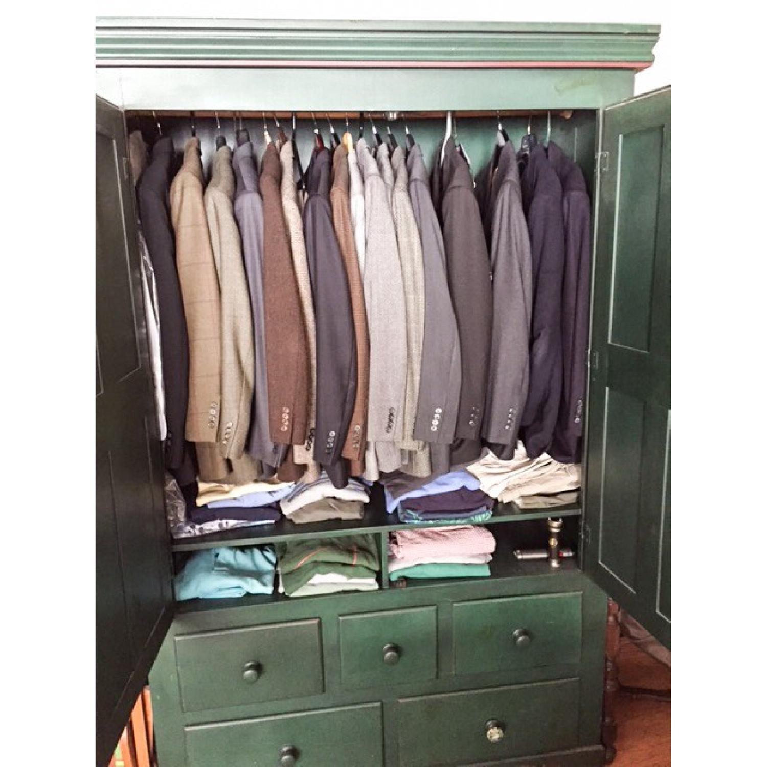 Custom Wood Hand Painted Armoire - image-2