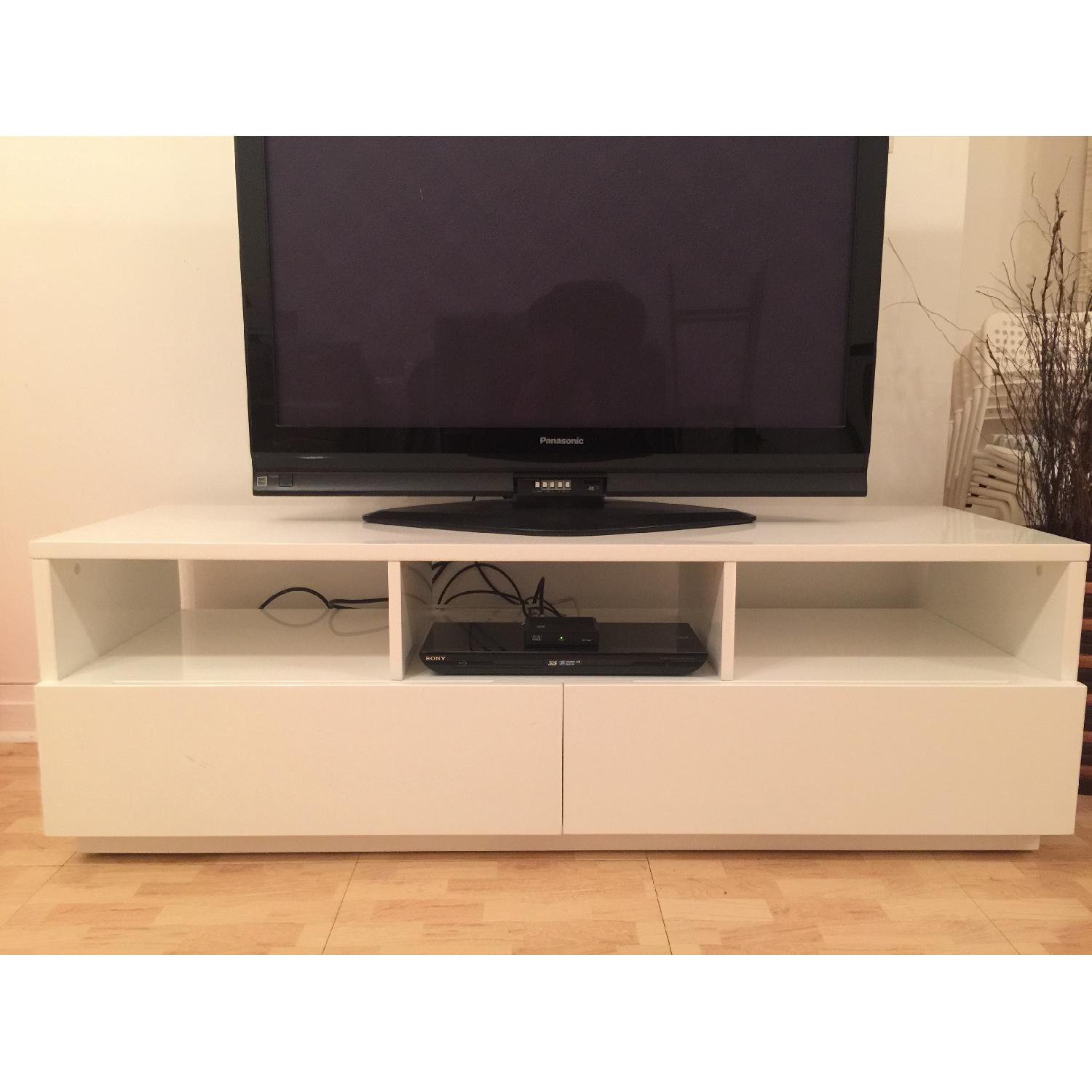 CB2 Chill White Media Console - image-1