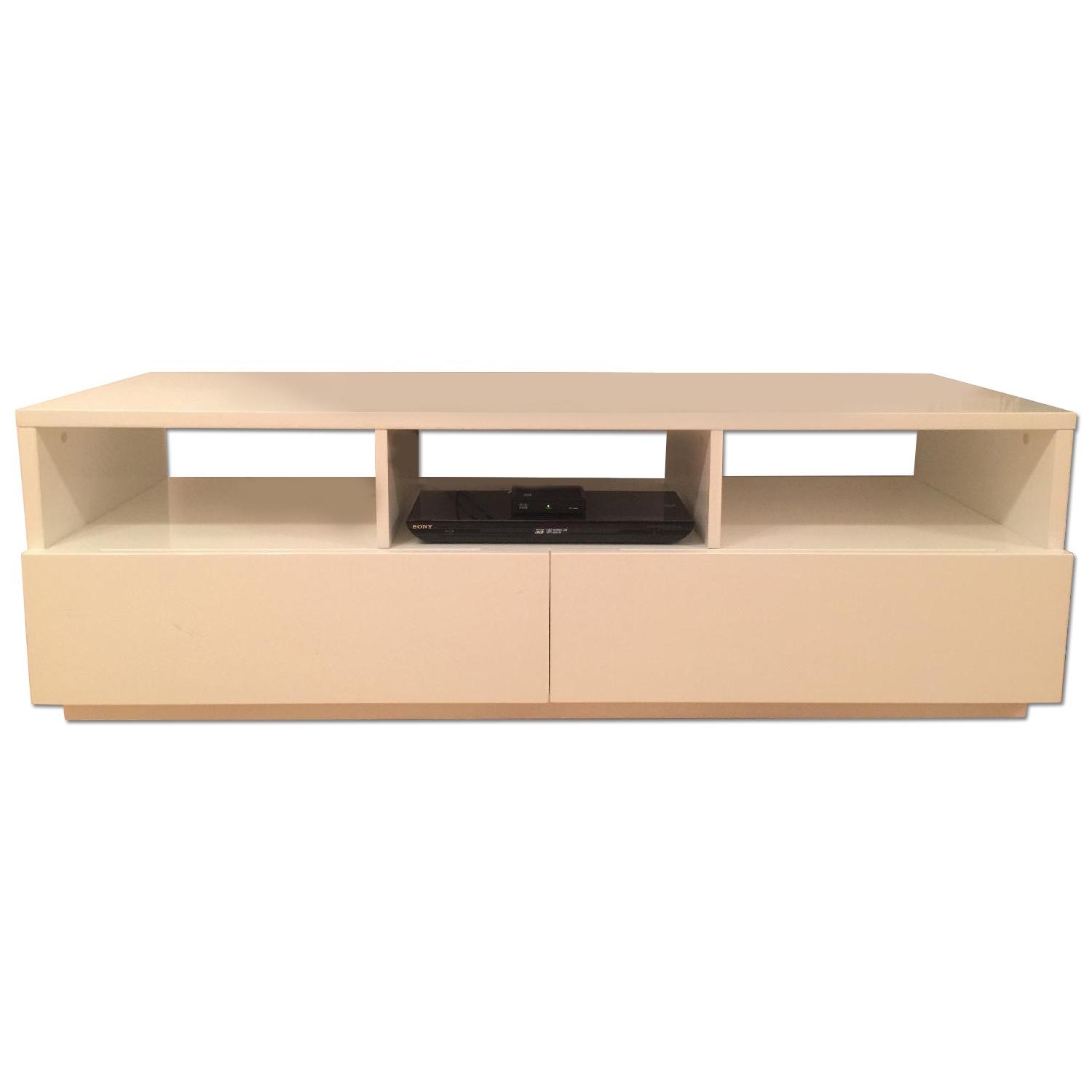 CB2 Chill White Media Console - image-0