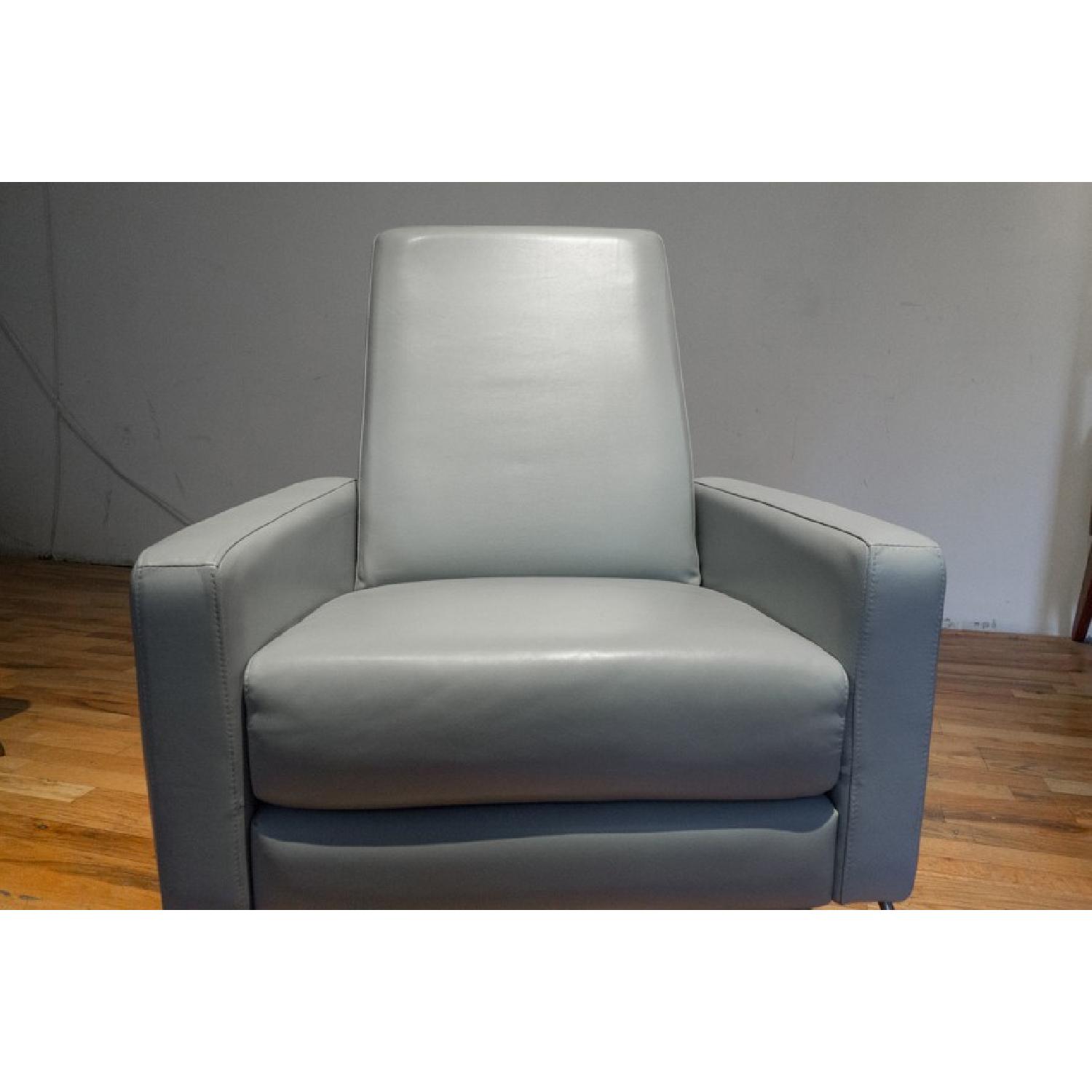 Design within Reach Mist Leather Flight Recliner - image-3
