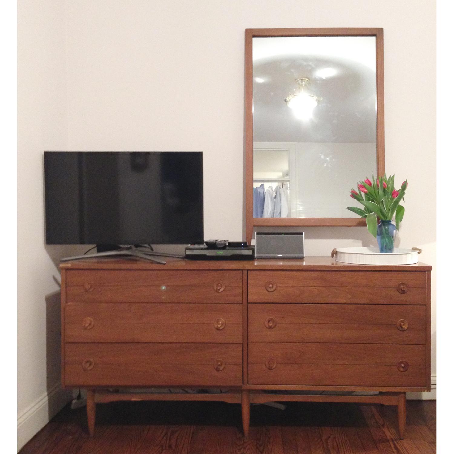 Mid Century Dresser w/ Mirror - image-1