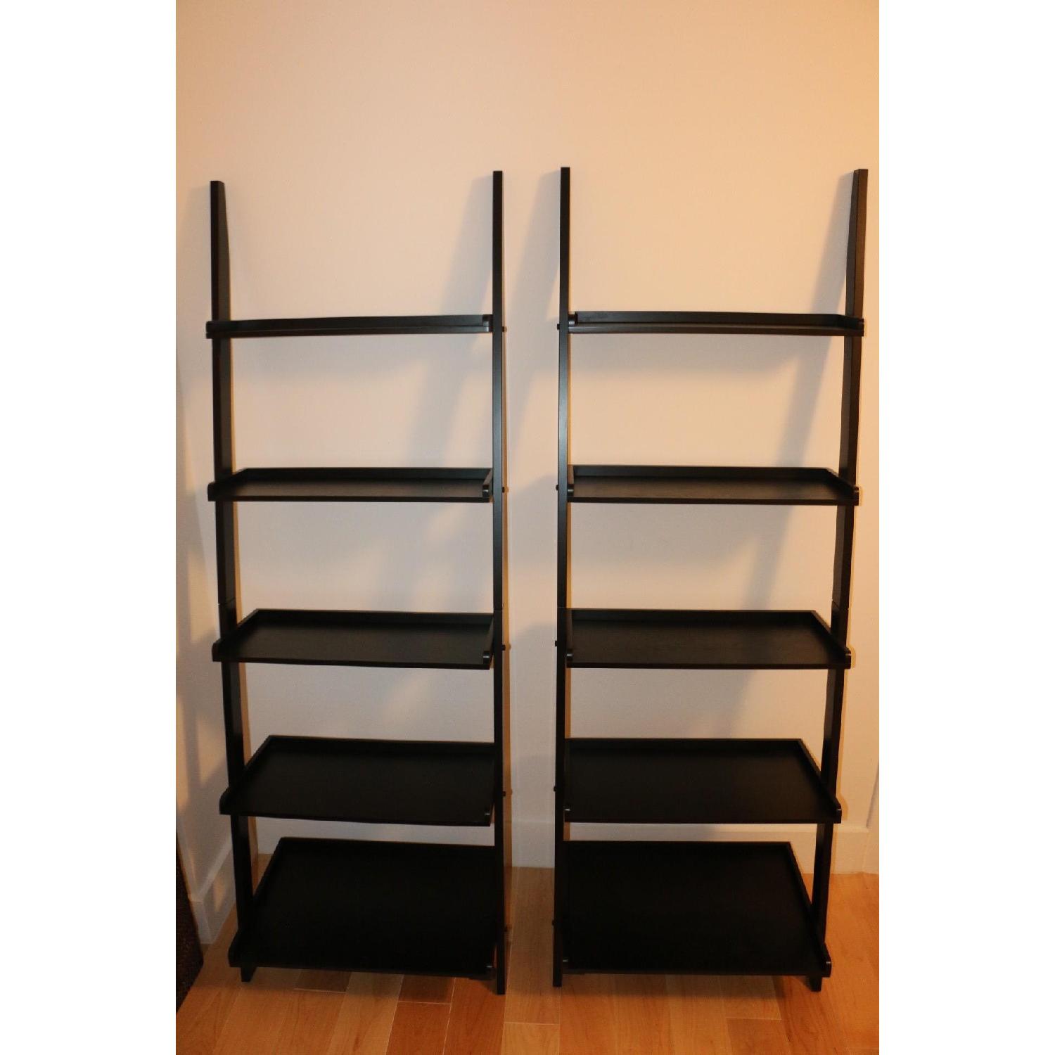 Leaning Ladder Entertainment Center w/ 2 Shelves - image-5