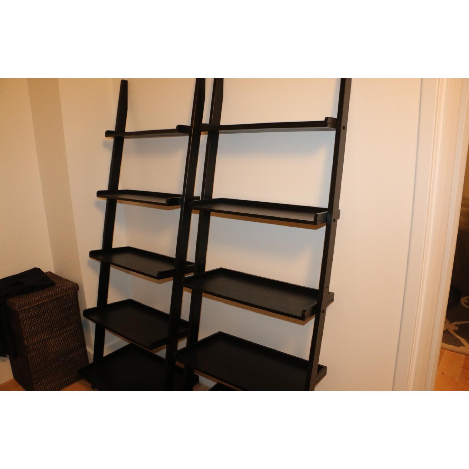 Leaning Ladder Entertainment Center w/ 2 Shelves - image-6