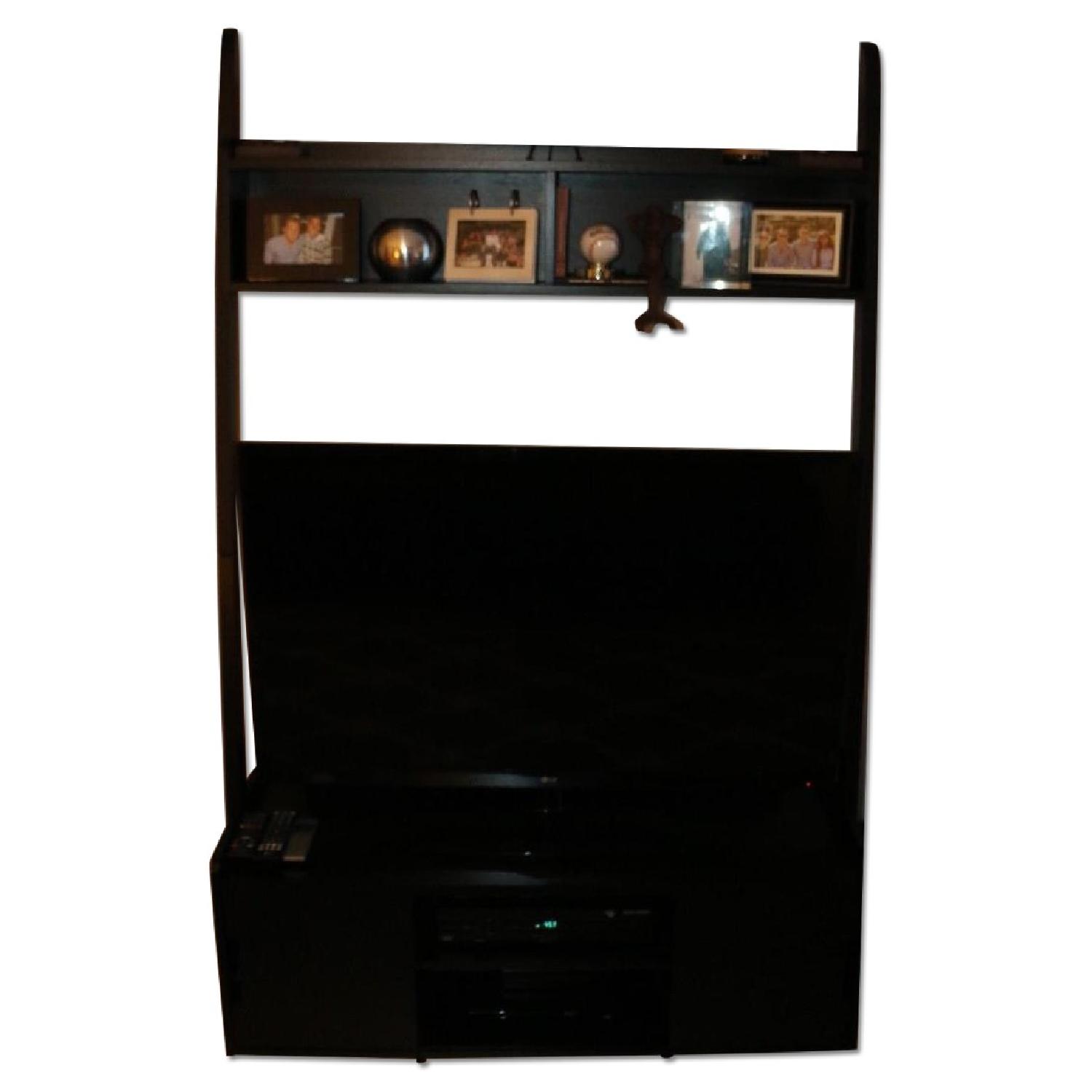 Leaning Ladder Entertainment Center w/ 2 Shelves - image-8