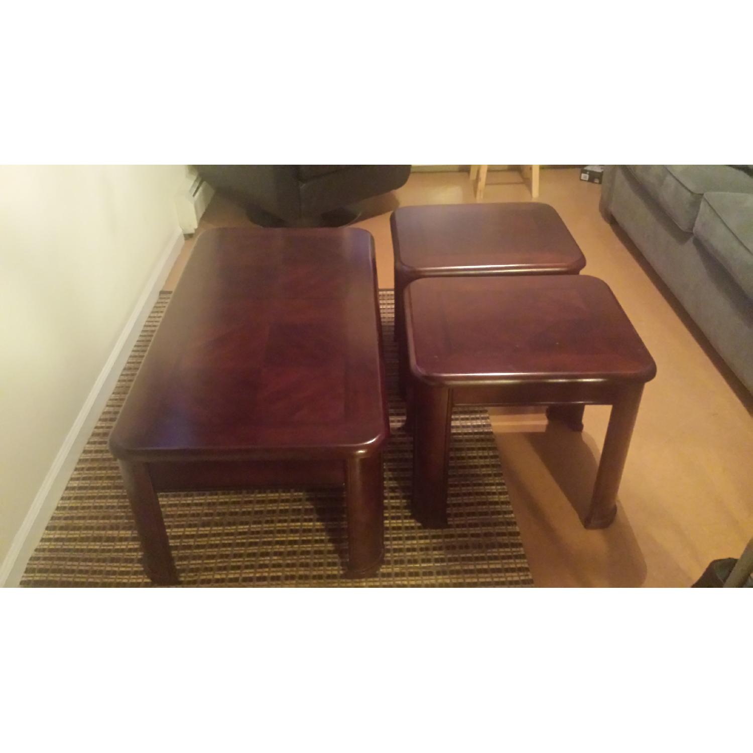 Bob's Discount Furniture Coffee Table + 2 Side Tables - image-2