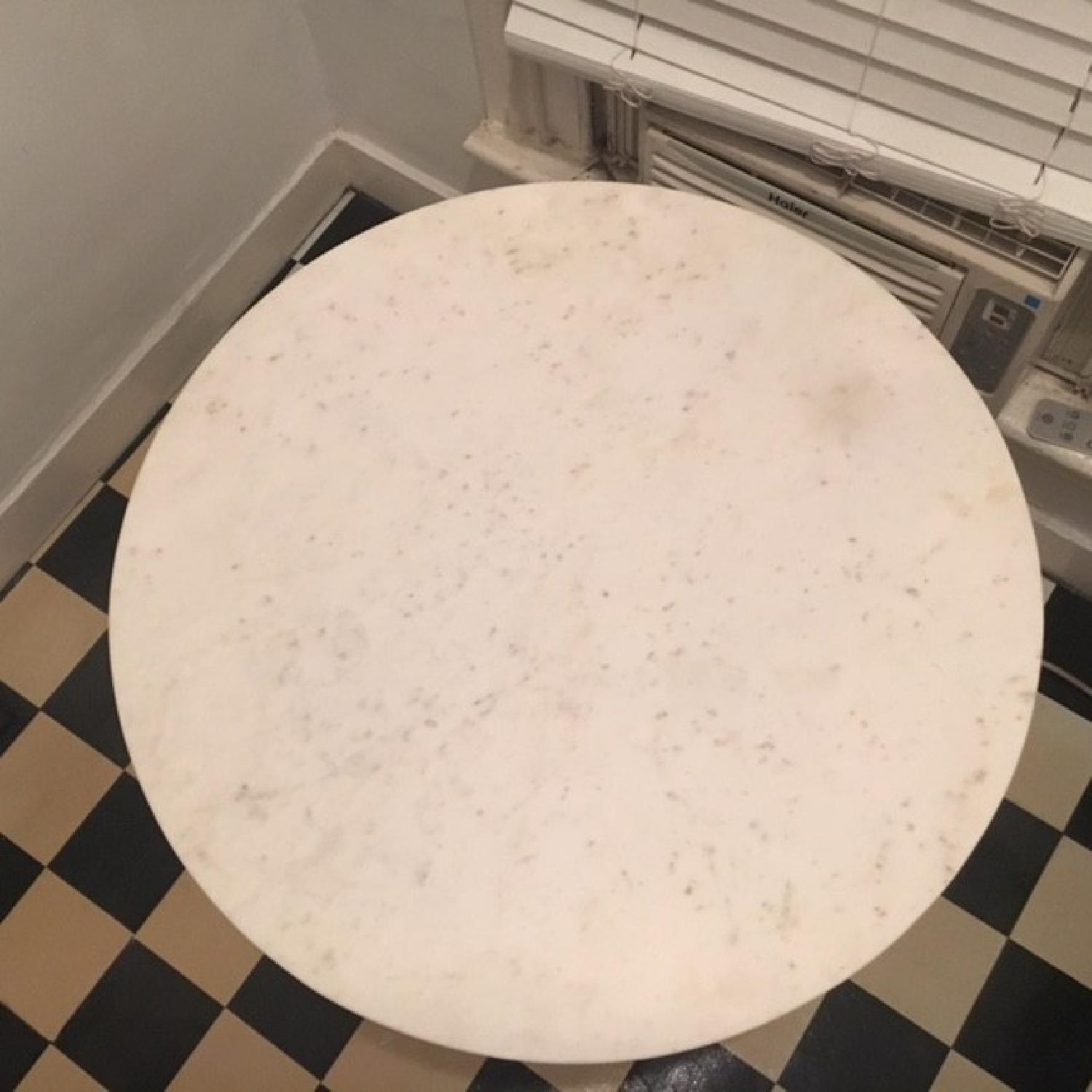 CB2 Hackney Marble Top Cocktail/Bistro Table - image-4