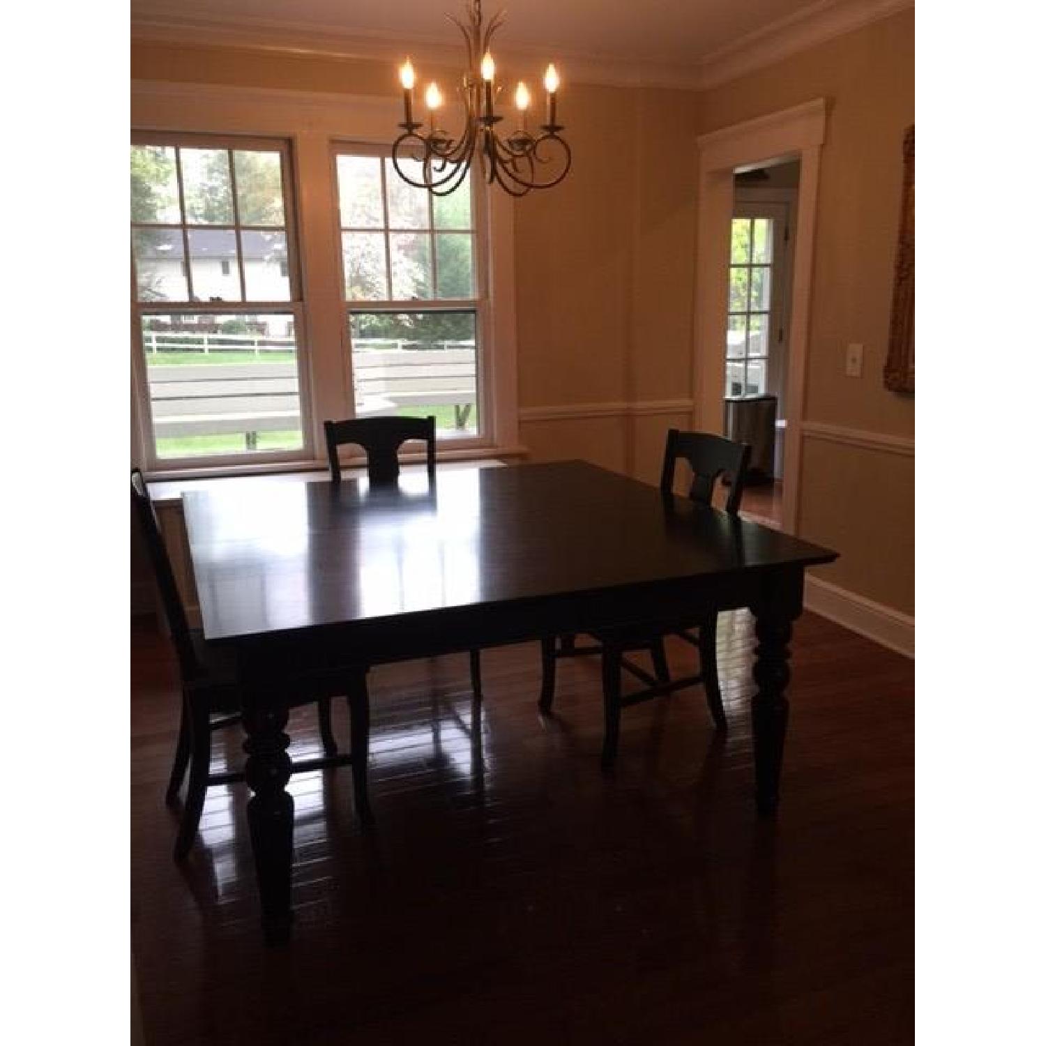 Pottery Barn Square Expandable Dining Table w/ 8 Chairs - image-1