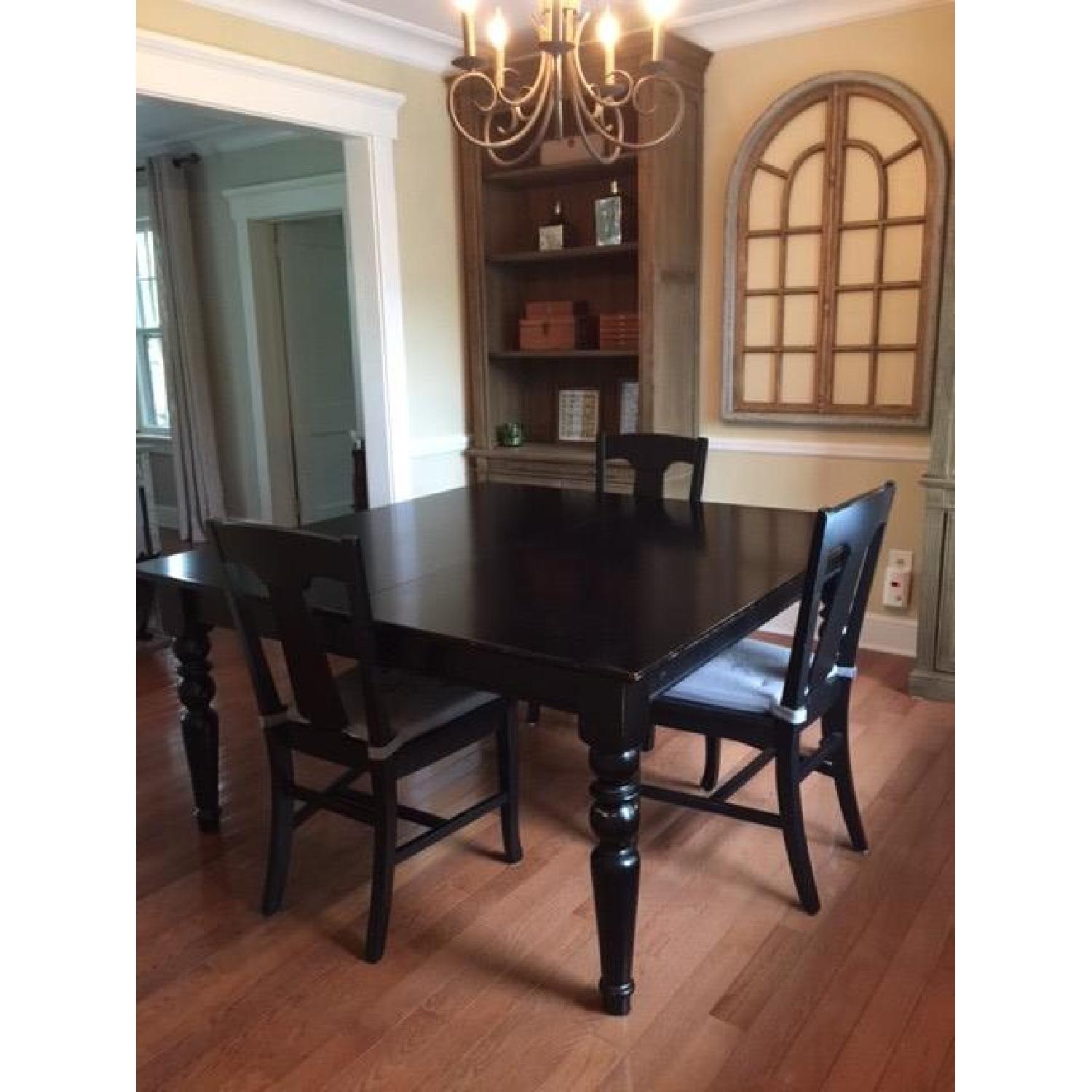 Pottery Barn Square Expandable Dining Table w/ 8 Chairs - image-3