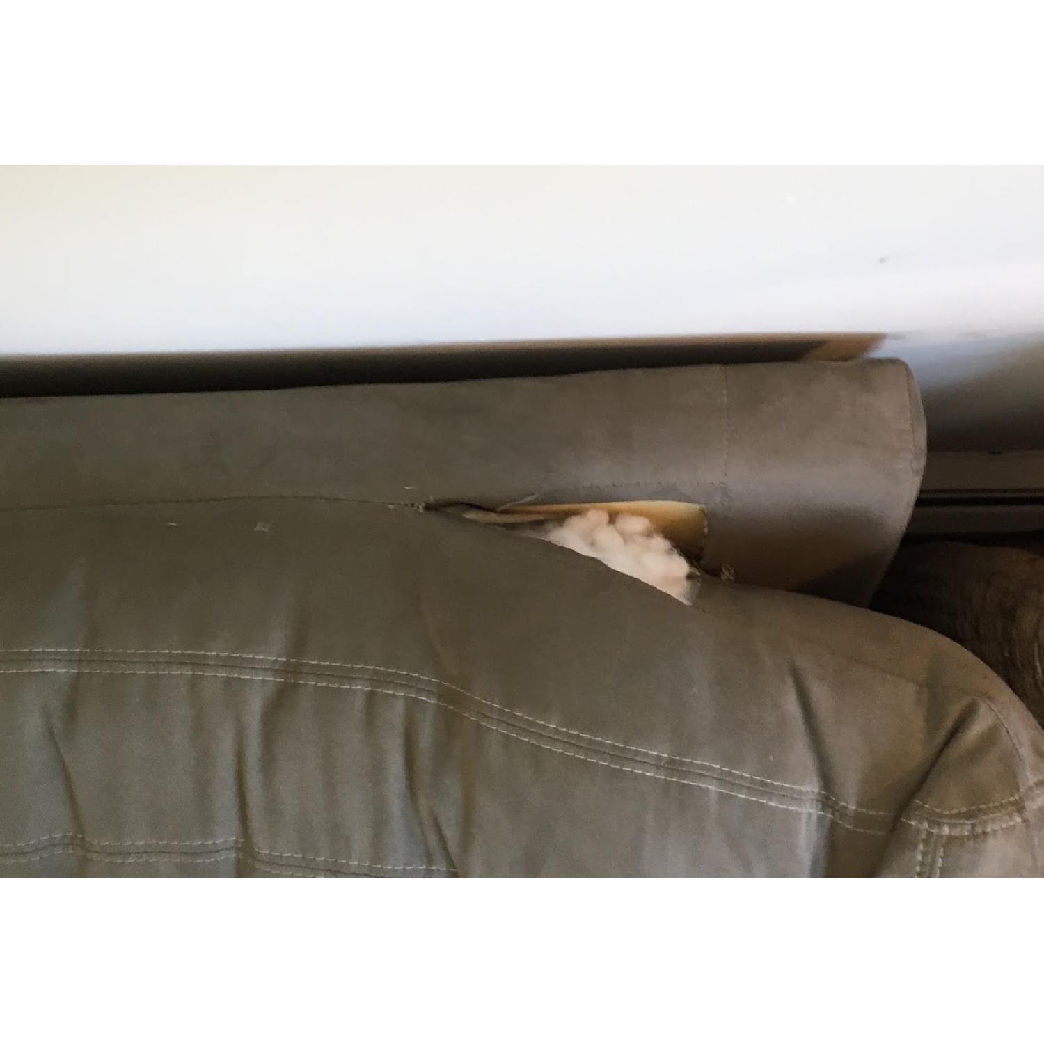 Ashley's Sage Green Microfiber Couch - image-7