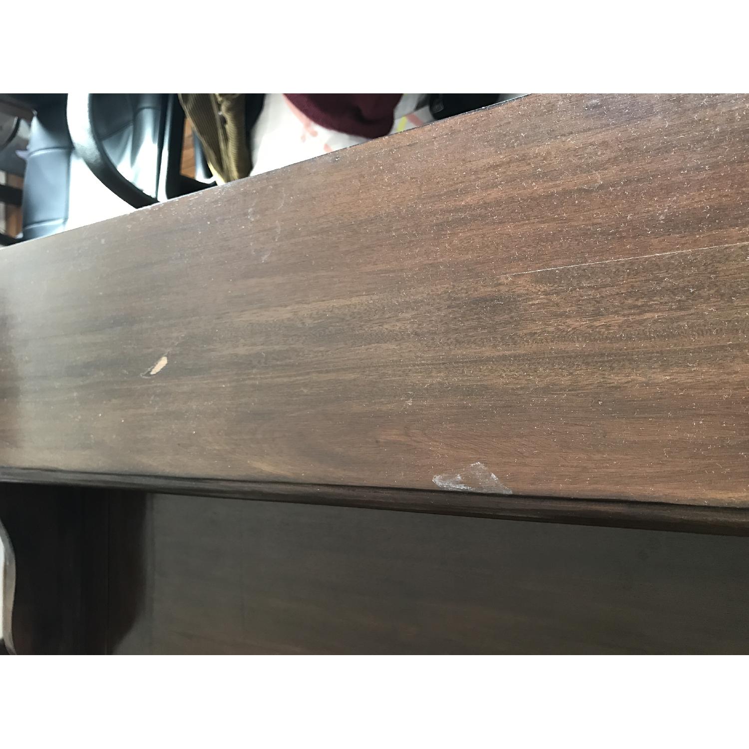 Antique Dark Wood Desk - image-5