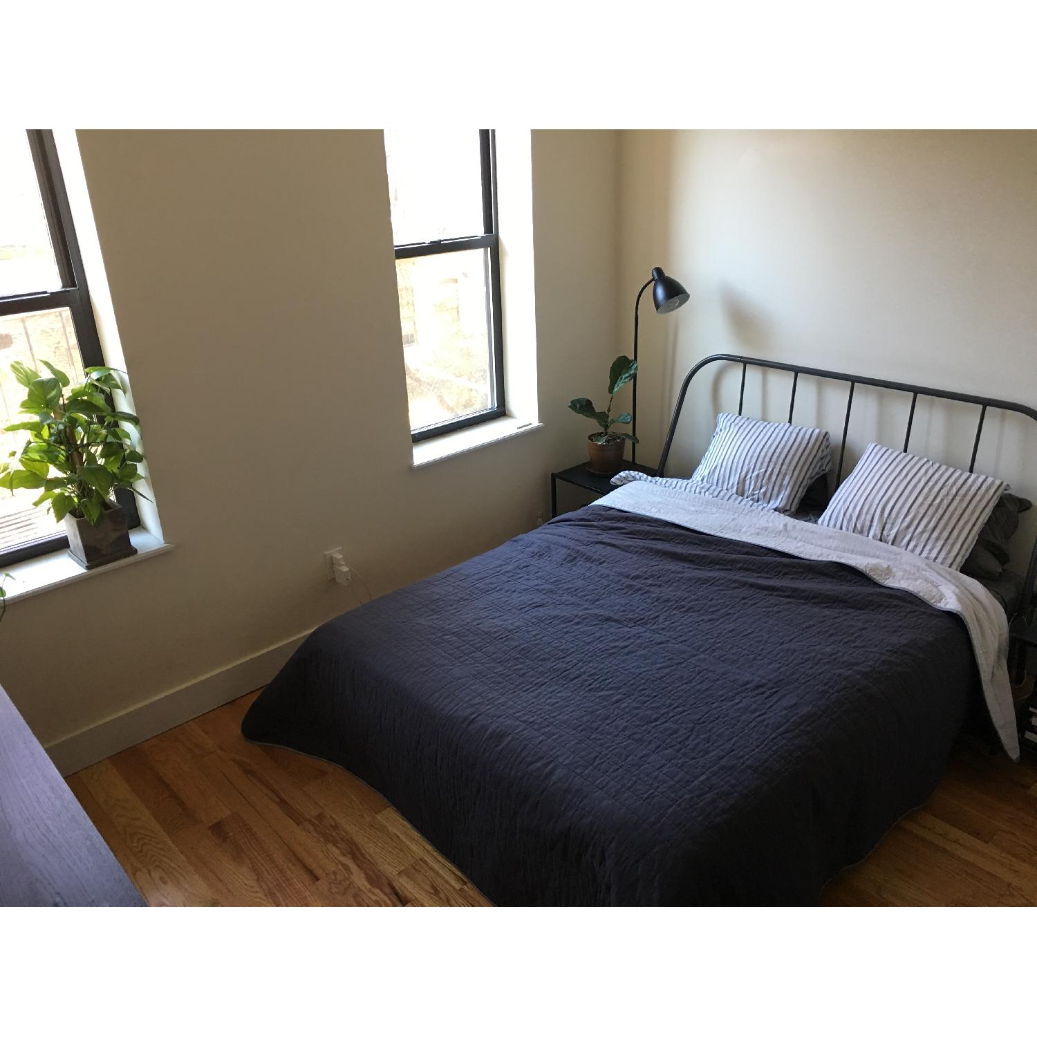 Ikea Kopardal Queen Bed Frame in Gray Luroy AptDeco