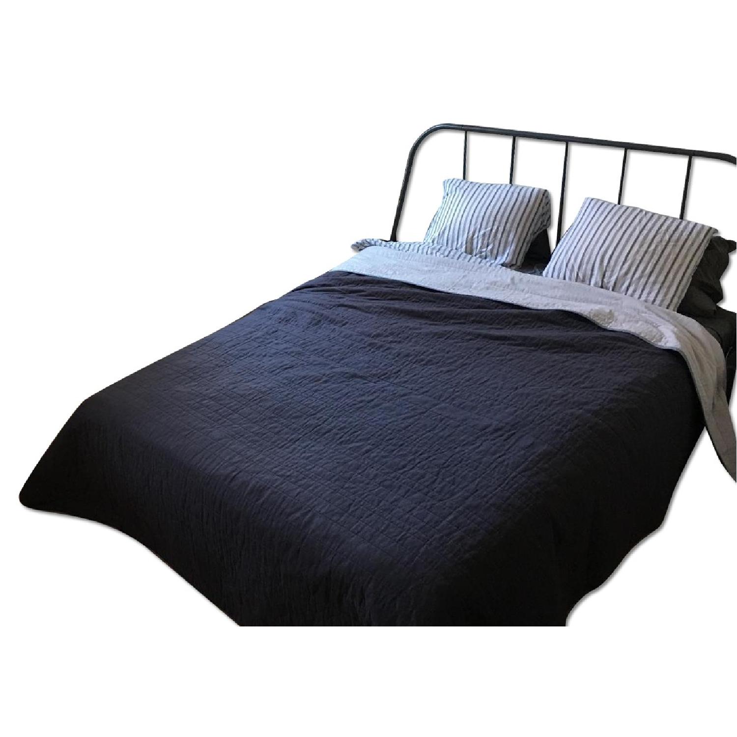 Ikea Kopardal Queen Bed Frame in Gray Luroy AptDeco