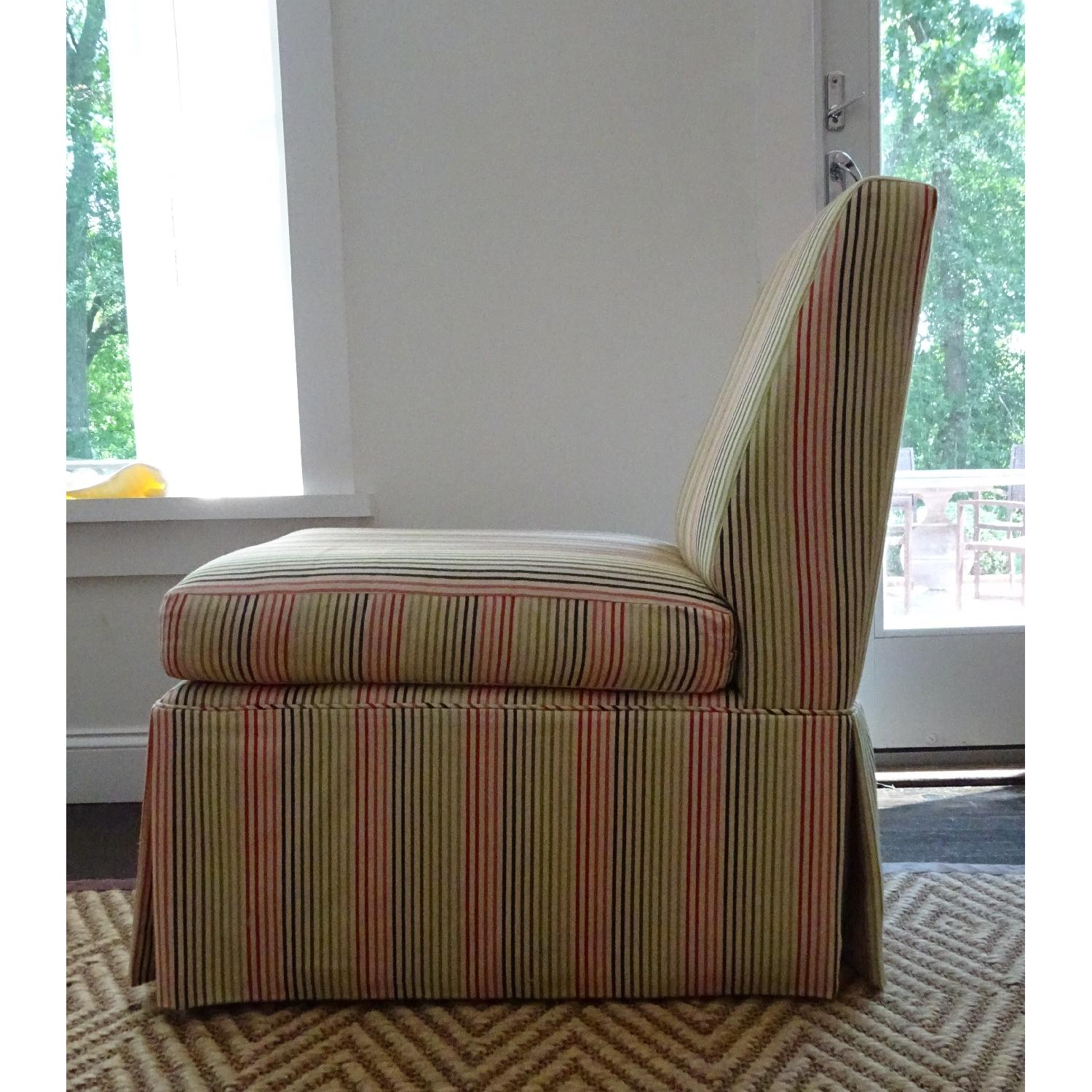 Stripped High Back Slipper Chair - image-4